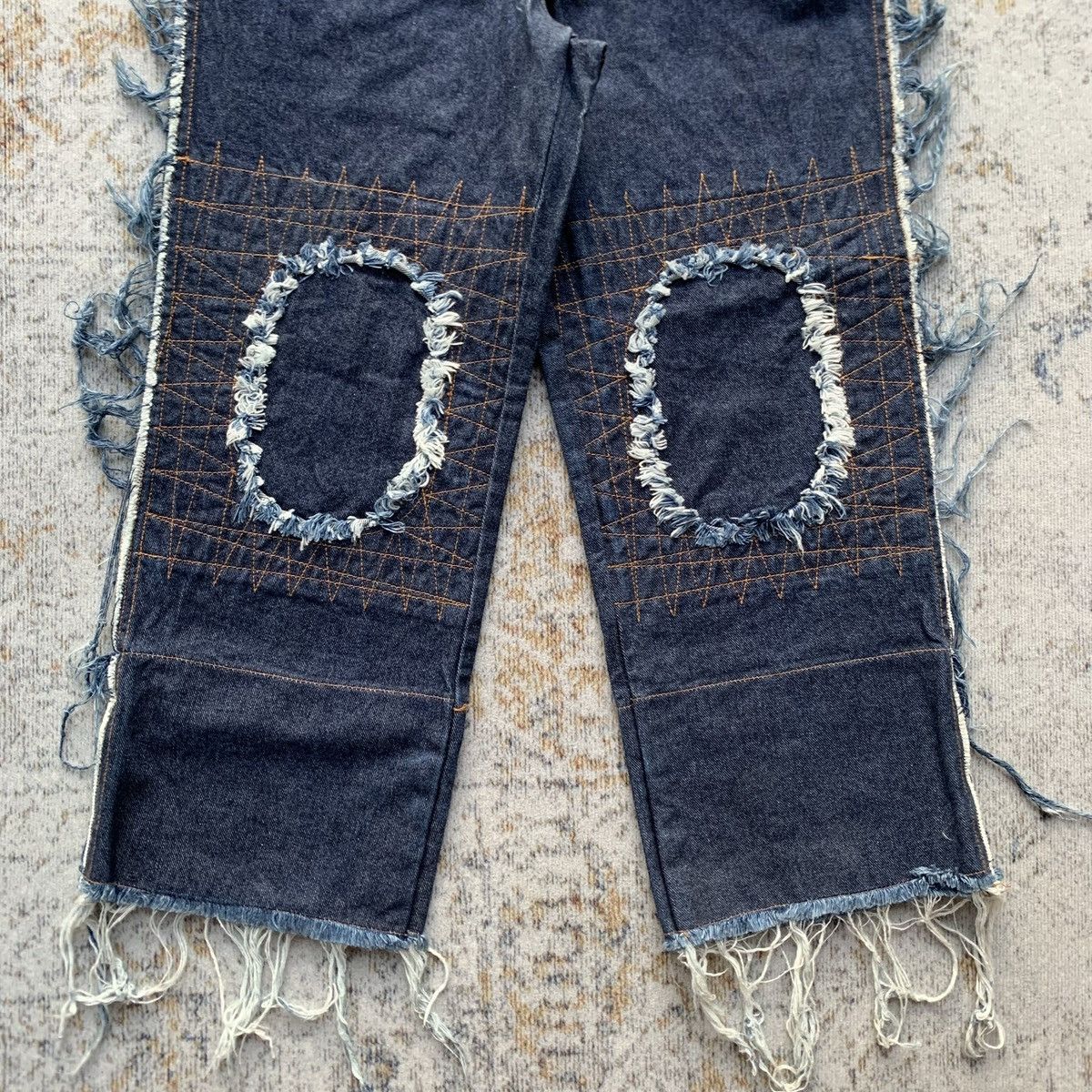 Japanese Brand 2000s Rare Acid Jazz Men Unfinished Style Denim Jeans Size US 30 / EU 46 - 4 Thumbnail