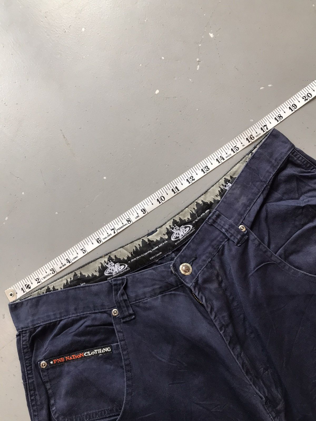 JNCO × Southpole × Vintage Vintage PNB national clothing big pocket denim jort Size US 35 - 4 Thumbnail