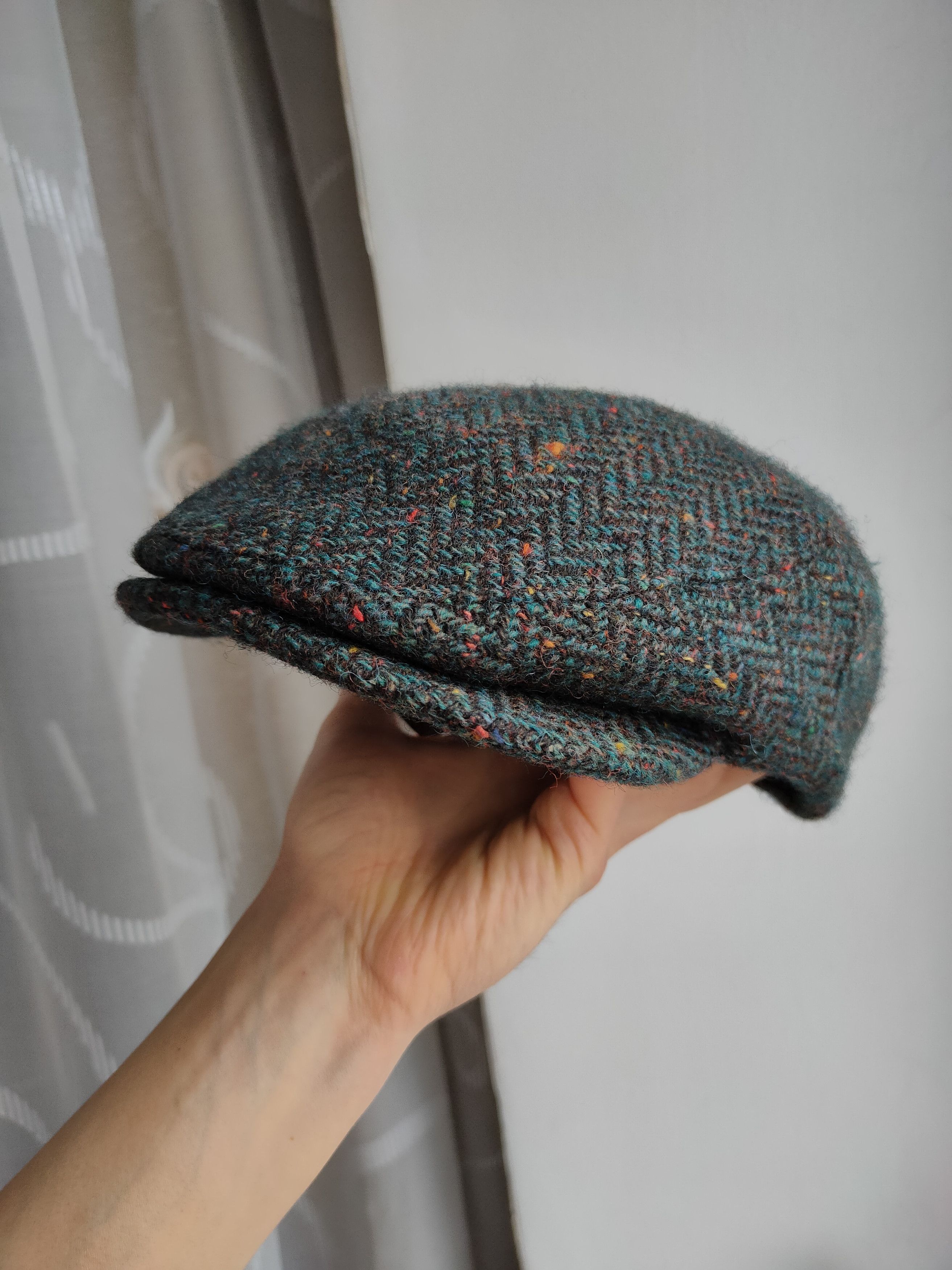 Harris Tweed Vintage Mizen Wool Flat Cap Hat Ireland Tweed Peaky Blinders Size ONE SIZE - 5 Thumbnail