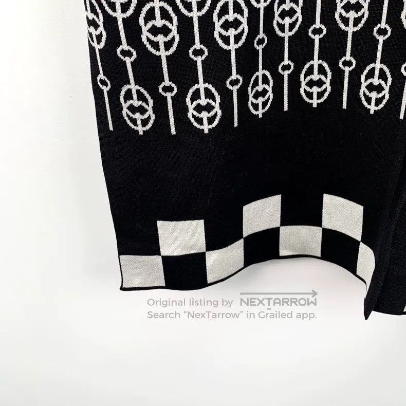 Hermes Hermes Black Pig Nose Embroidered All-Over Print V-Neck Lo Size XXS / US 00 / IT 34 - 5 Thumbnail