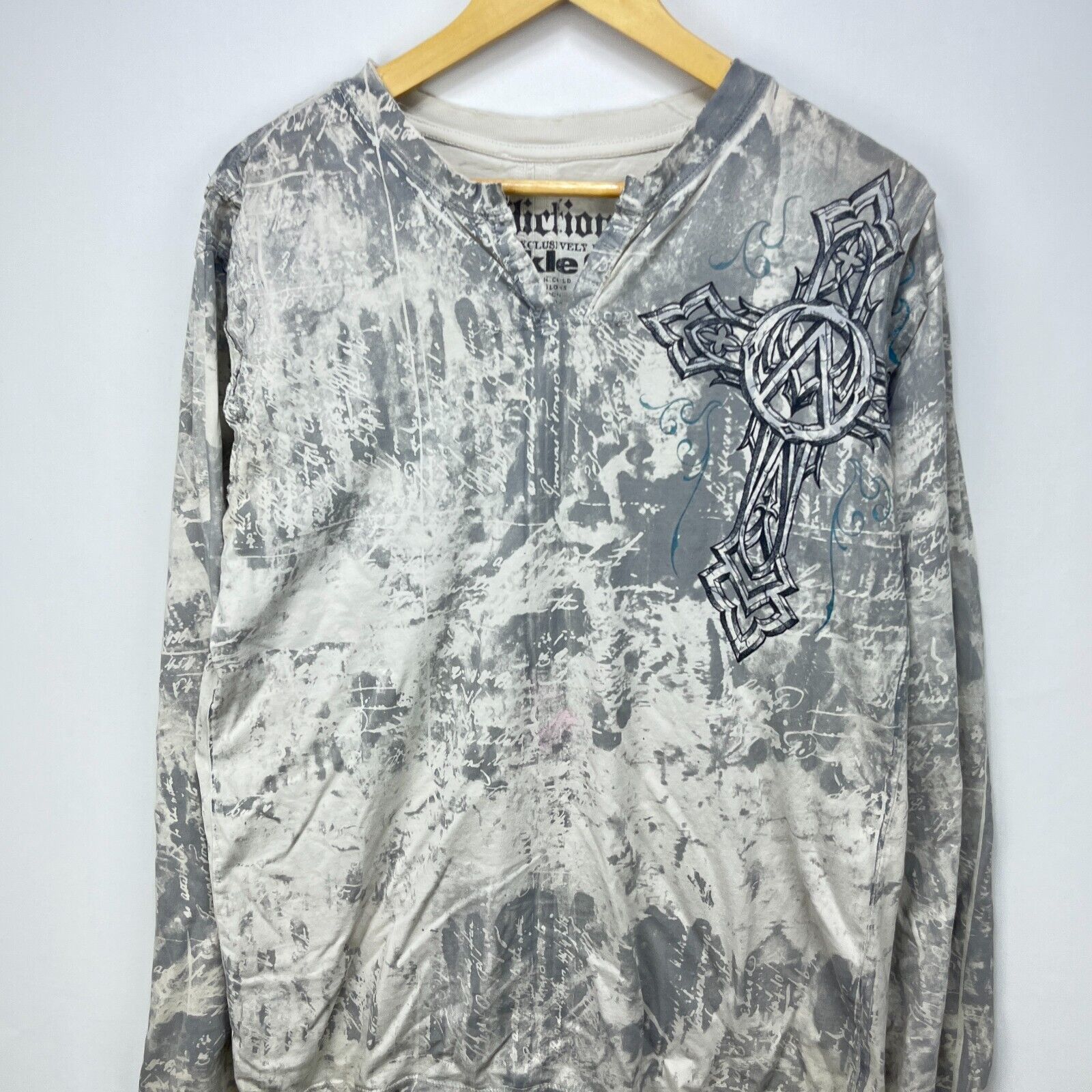 Affliction × Vintage Vintage Y2K Flex Affliction Cross Wings Long Sleeve Large Size US L / EU 52-54 / 3 - 5 Thumbnail