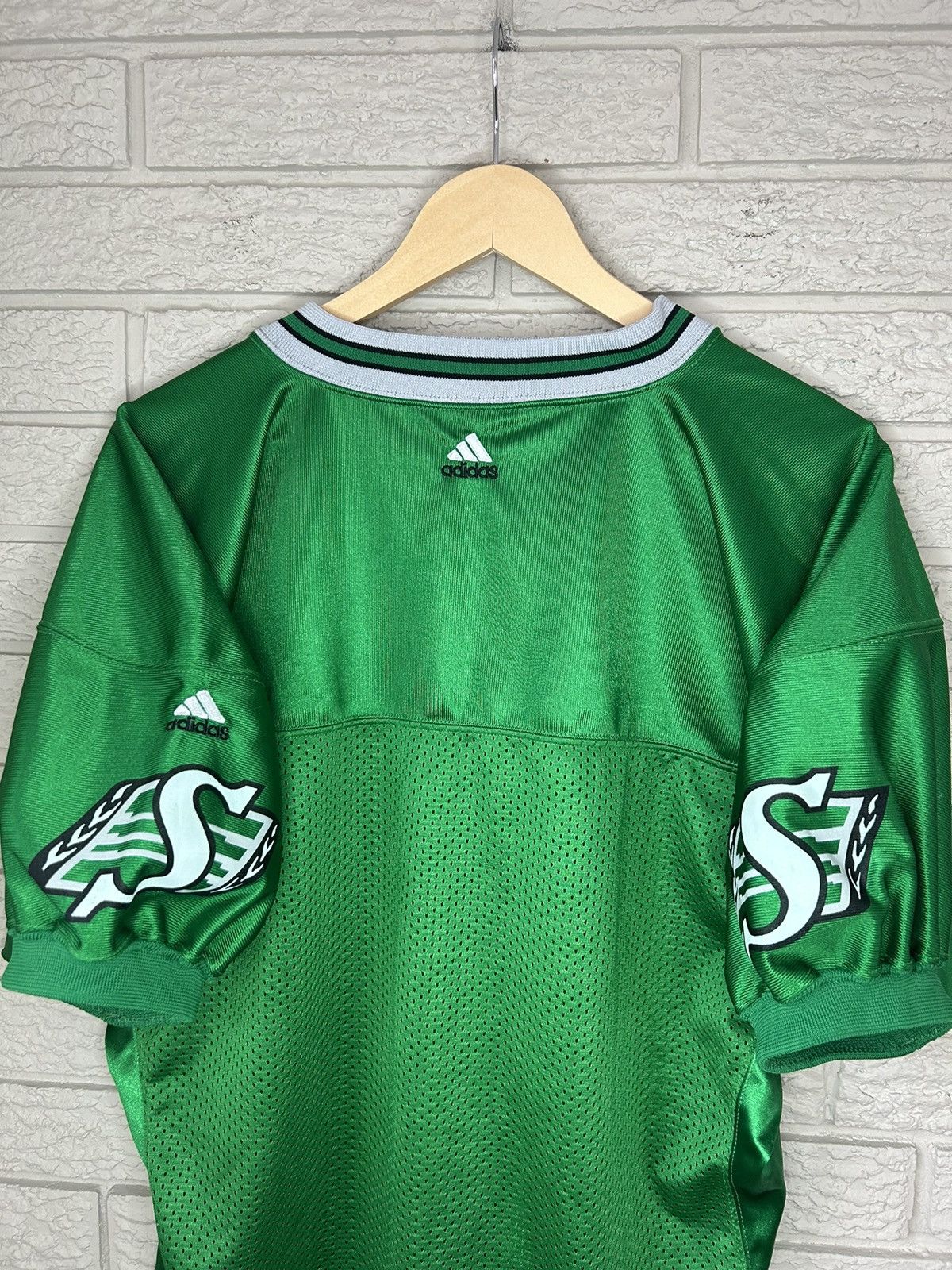 Adidas × NFL × Vintage Vintage 90s Adidas CFL Saskatchewan Roughriders Jersey Size US L / EU 52-54 / 3 - 8 Thumbnail