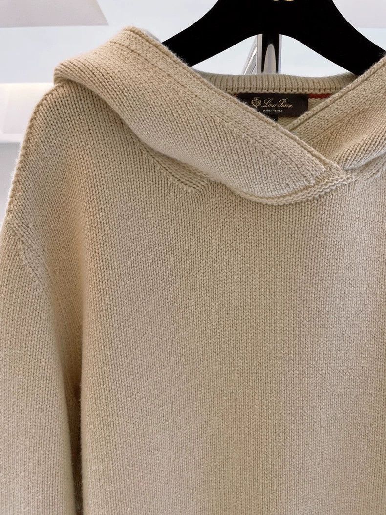 Loro Piana LORO PIANA Light milk yellow baby cashmere hooded sweater Size XS / US 0-2 / IT 36-38 - 4 Thumbnail