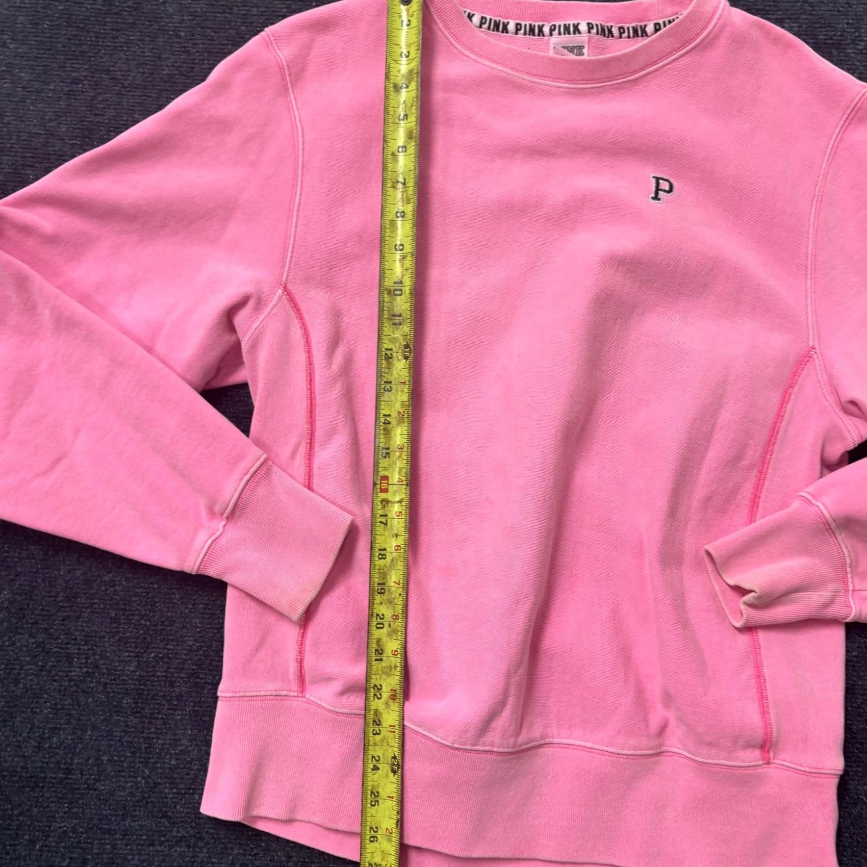 Pinko PINK Victoria's Secret Sweatshirt Women M Pink Heavy Weight Crewneck Fleece Pullover Logo Embroidered All Seasons 90s Style? Size M / US 6-8 / IT 42-44 - 3 Thumbnail