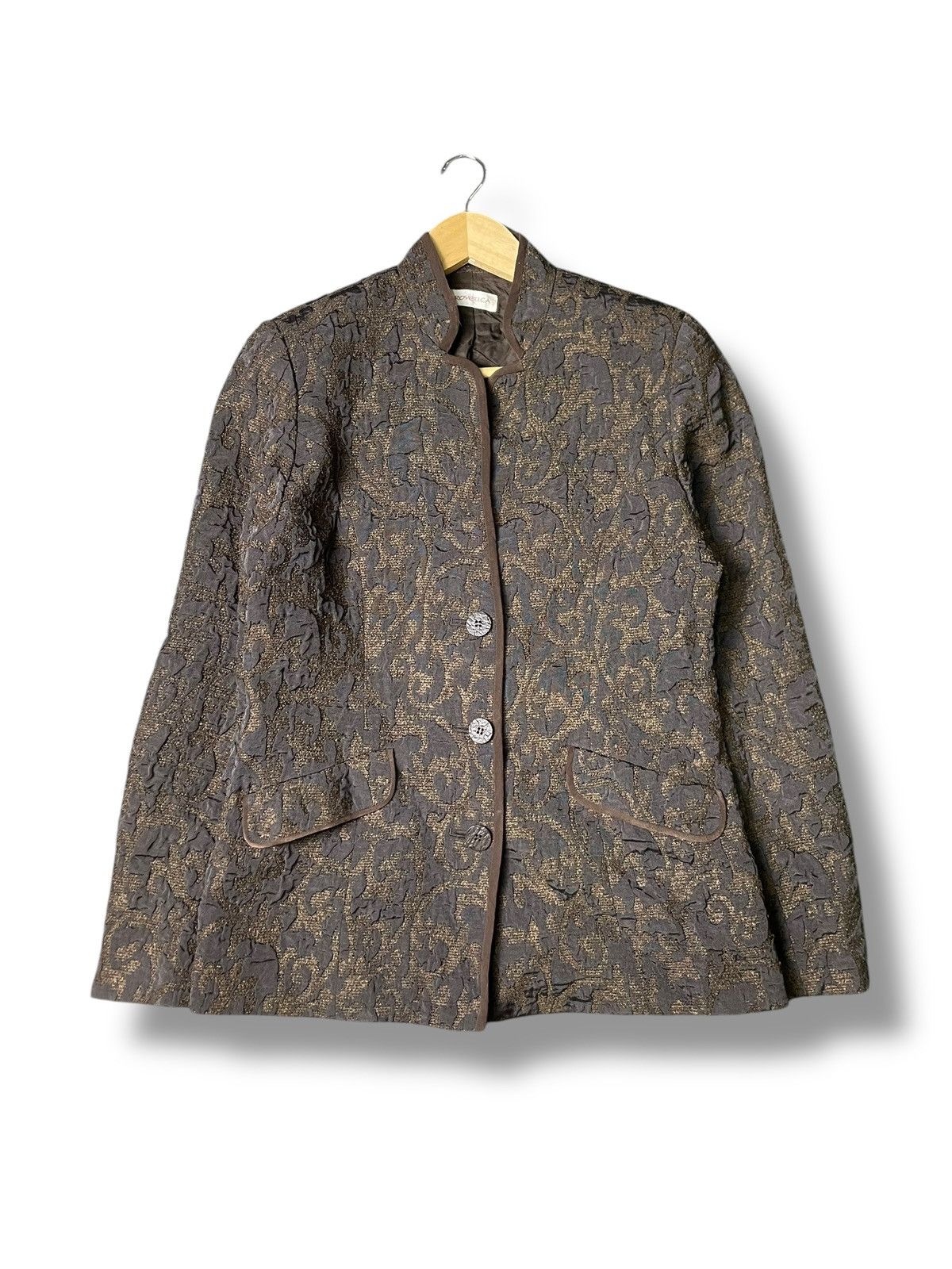 Japanese Brand × Vintage Rovetica Flower Embossed Jacket (70) Size US XXS / EU 40 - 1 Thumbnail