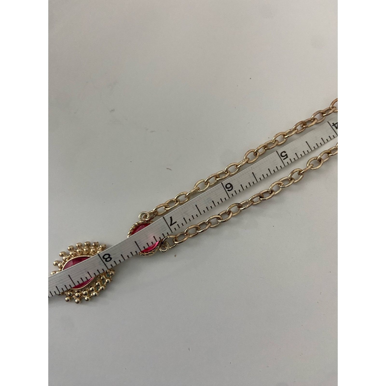 Other teardrop necklace with pink rhinestone Size ONE SIZE - 4 Thumbnail