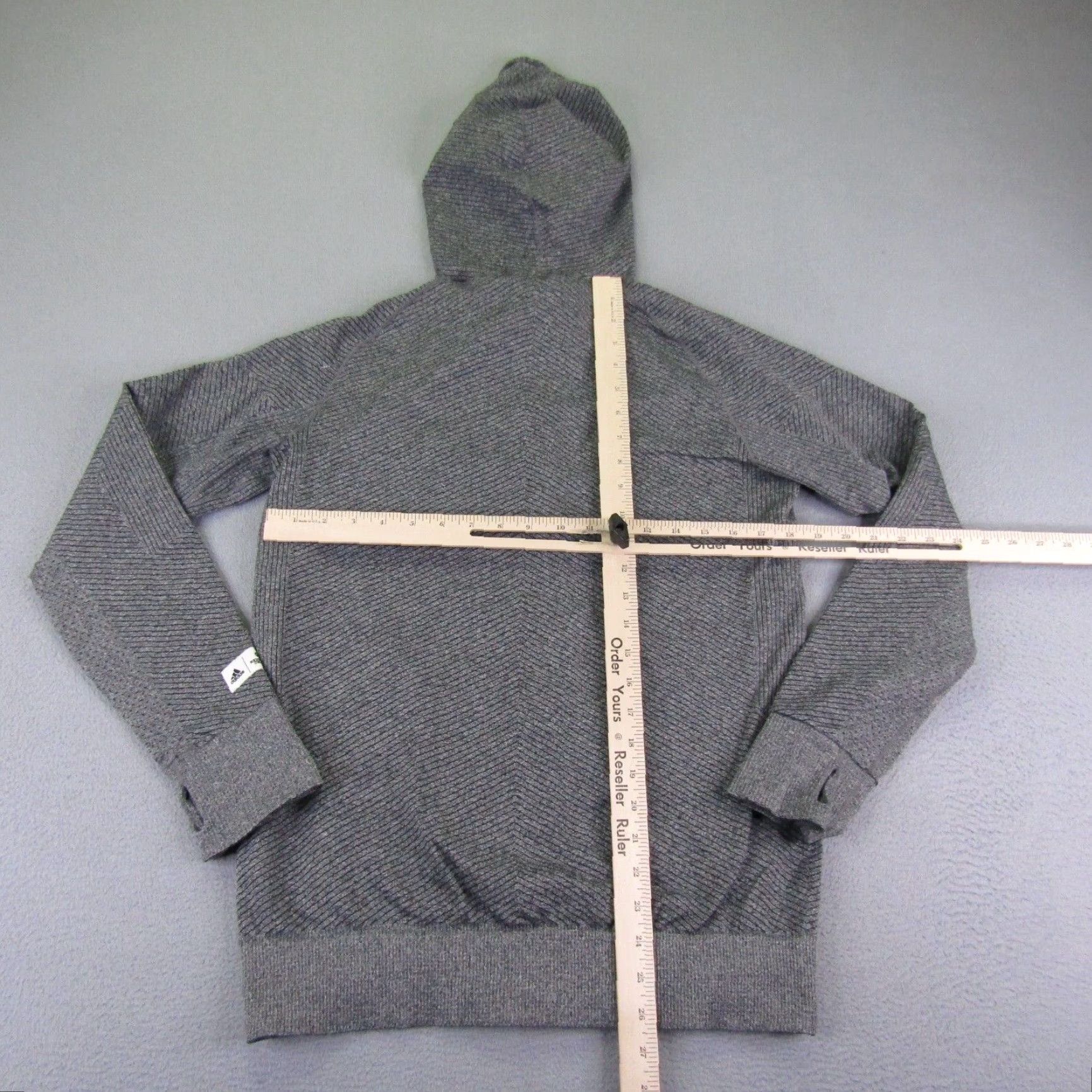 Adidas Adidas Hoodie Womens Small Gray Reigning Champ Thumbholes Full Zip Up Jacket Sweatshirt Size S / US 4 / IT 40 - 5 Thumbnail