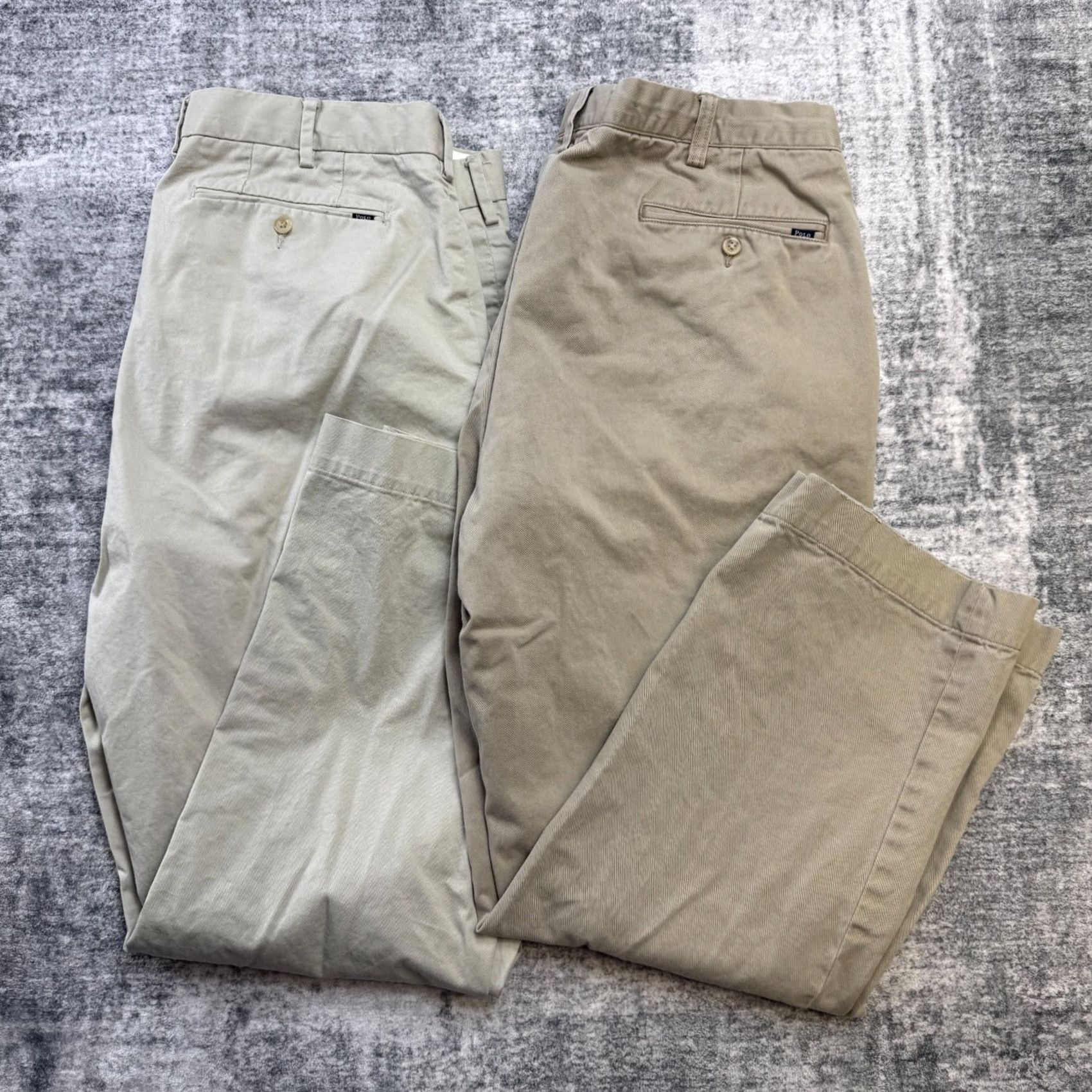 Polo Ralph Lauren Polo Ralph Lauren Pants Mens 37x28 Khaki Classic Straight Chino Twill Cotton Beige Beige Flat Front Slash Pocket 38 Size US M / EU 48-50 / 2 - 2 Thumbnail
