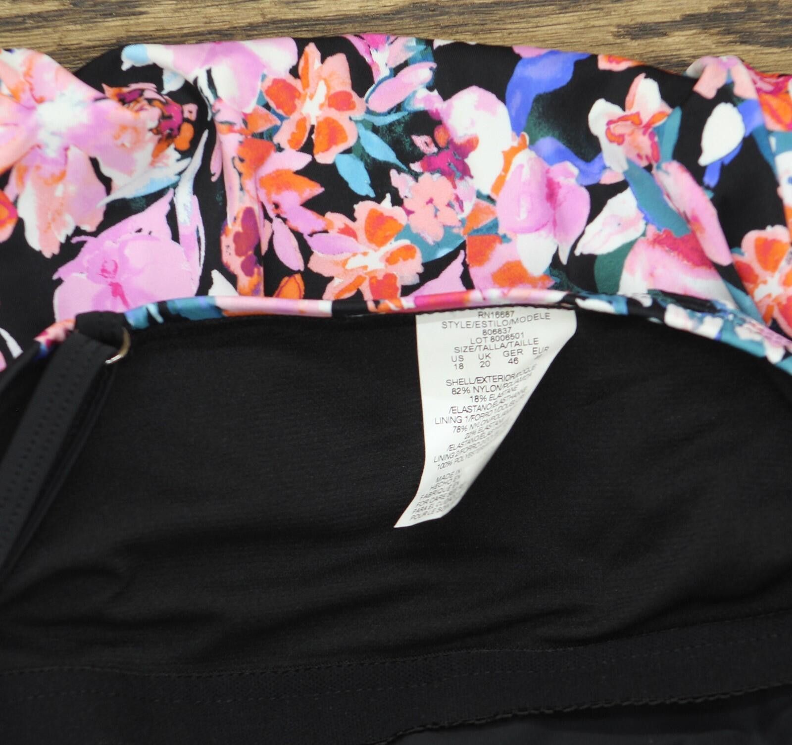 Other Nwt Swim Solutions Empire One Piece Swimsuit Multi Blue 18 Size ONE SIZE - 4 Thumbnail