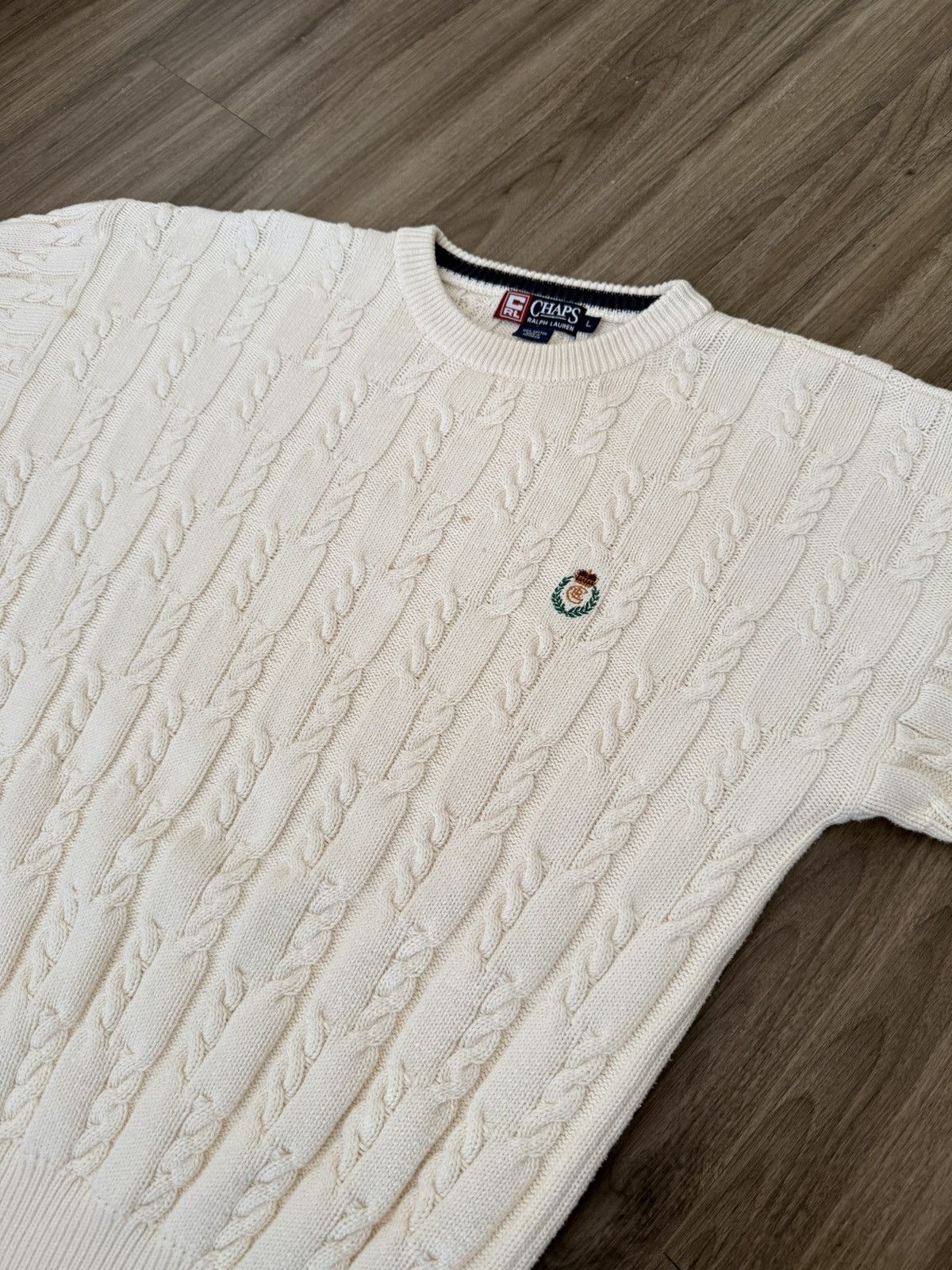 Chaps Ralph Lauren Vintage Chaps Ralph Lauren Mens Sweater cream Long Sleeve Size US L / EU 52-54 / 3 - 2 Thumbnail