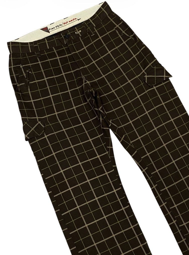 Japanese Brand PPFM Side Pocket Plaid Cargo Trousers Size 28" / US 6 / IT 42 - 4 Thumbnail