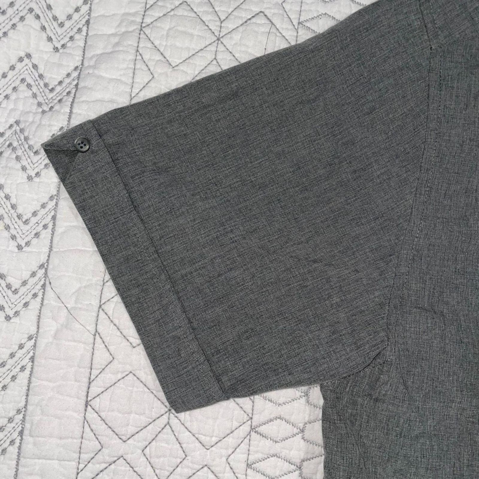 Cubavera Cubavera Men's Geo Embroidered Panel Chambray Shirt Size US L / EU 52-54 / 3 - 4 Thumbnail