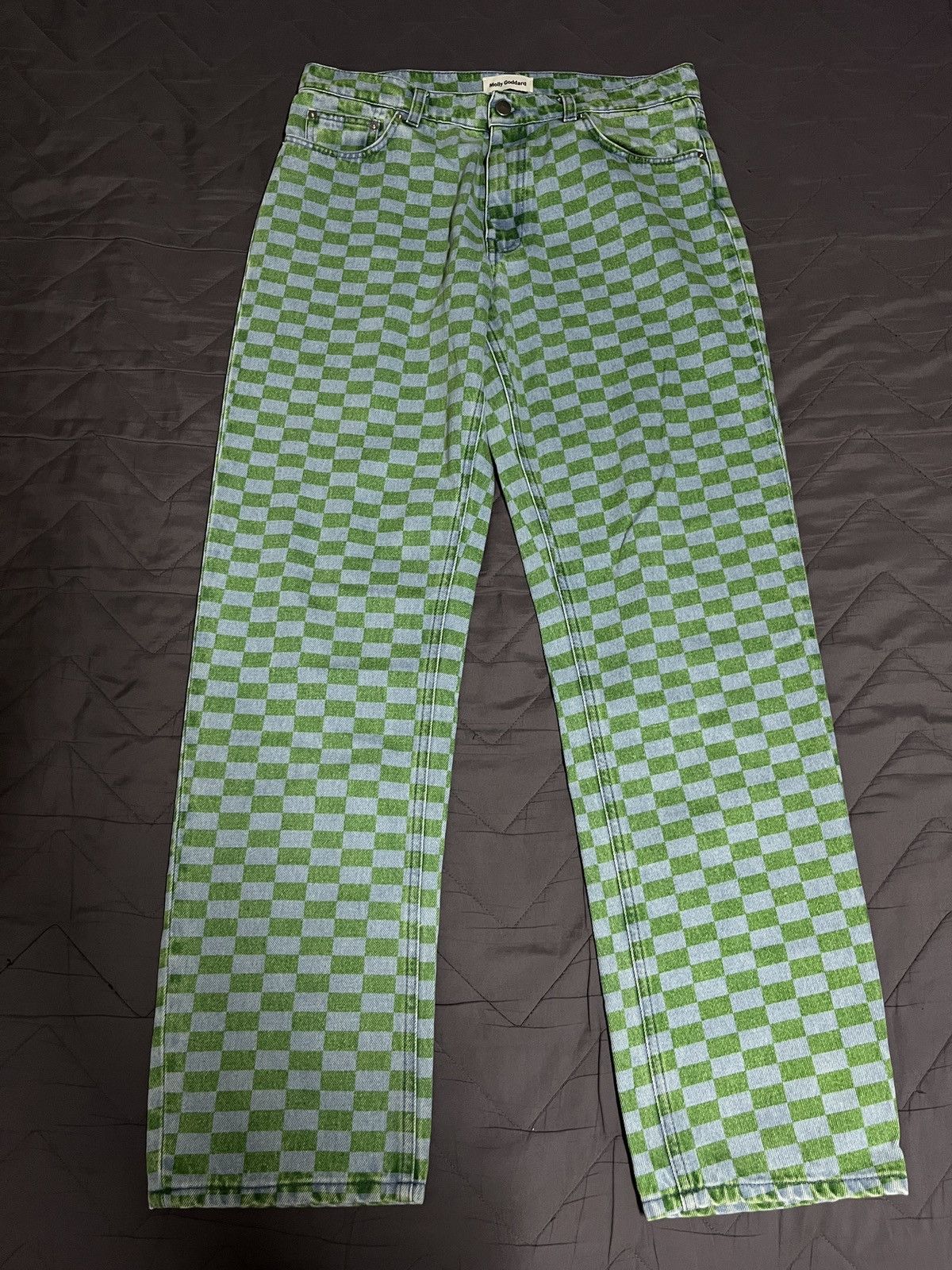 Molly Goddard Menswear Chekcerboard denim jean Size US 30 / EU 46 - 2 Thumbnail