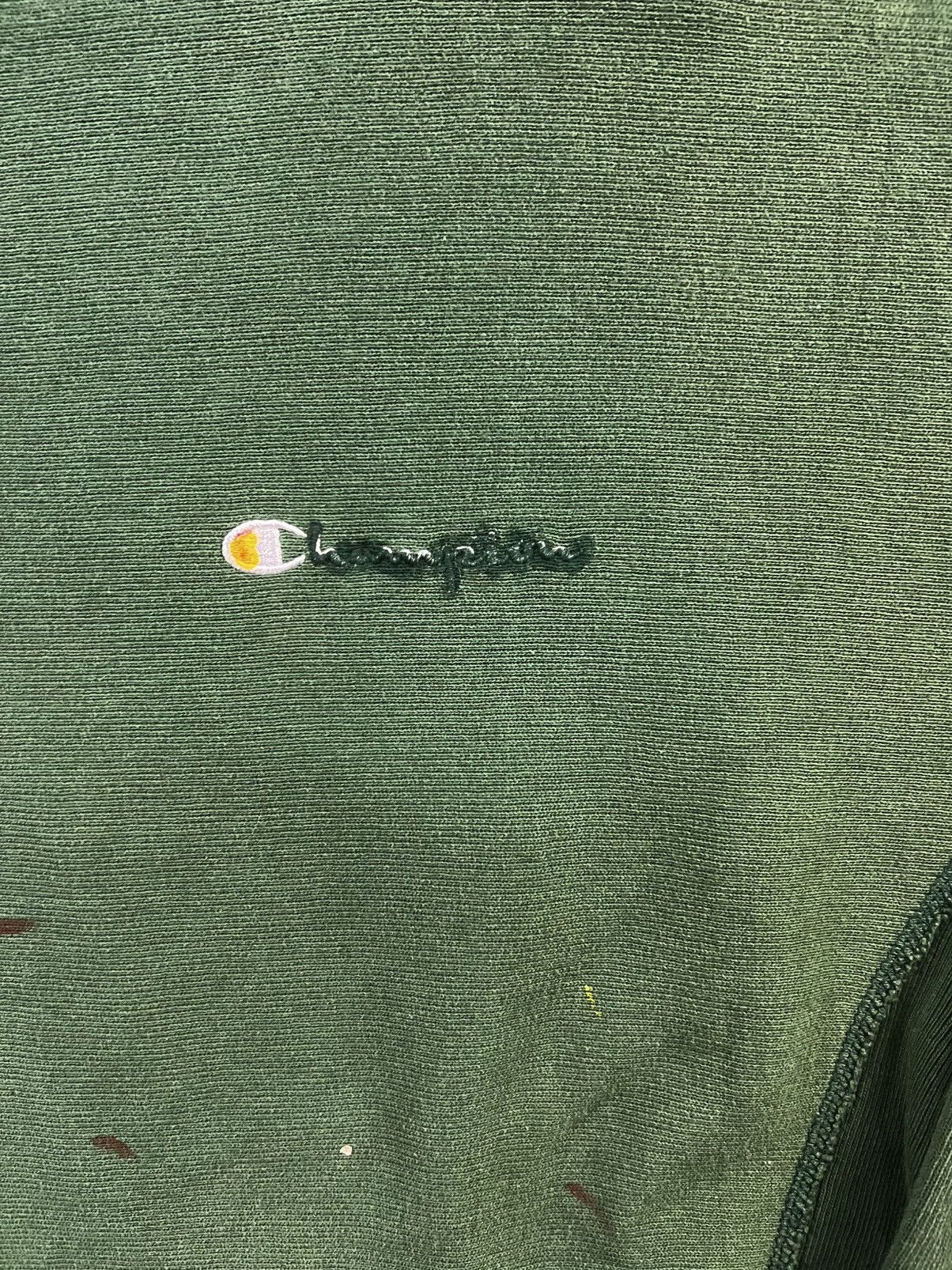 Champion Rare Paint Splatter Pollock Art Green Champion Reverse Sweat Size US M / EU 48-50 / 2 - 4 Thumbnail