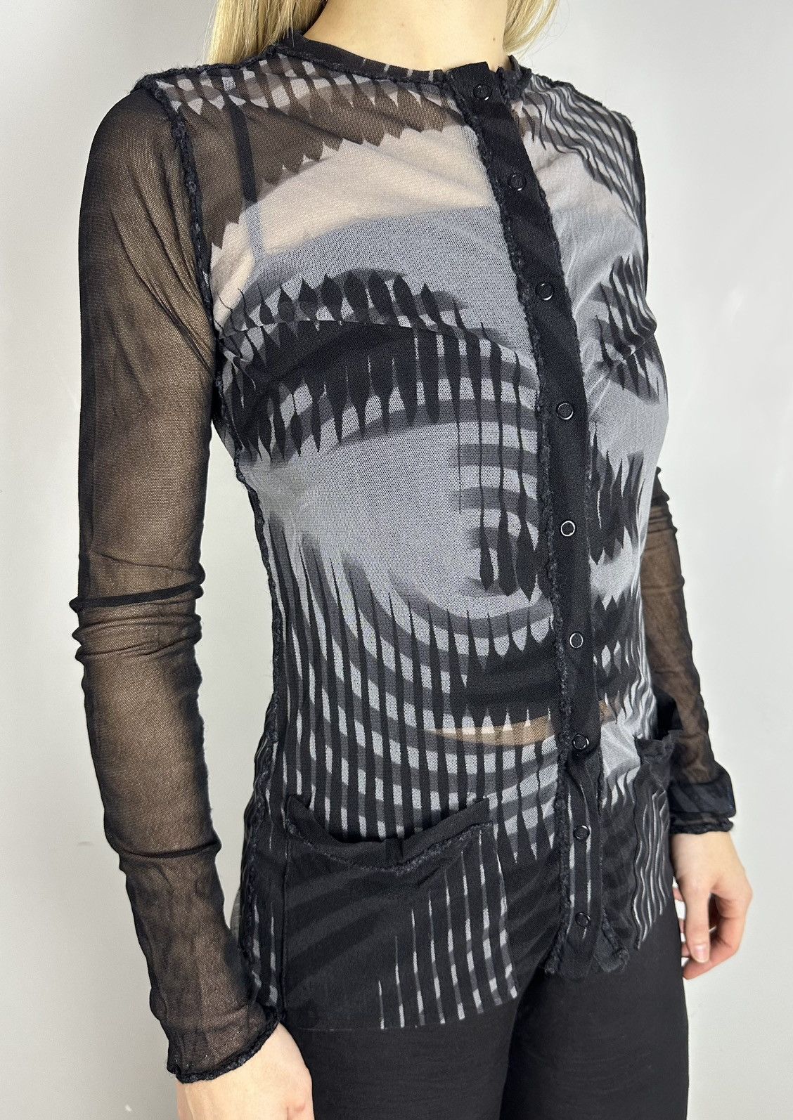 Jean Paul Gaultier Mesh Vintage 2001 Jean Paul Gaultie Dietrich Marlene Top Size S / US 4 / IT 40 - 5 Thumbnail