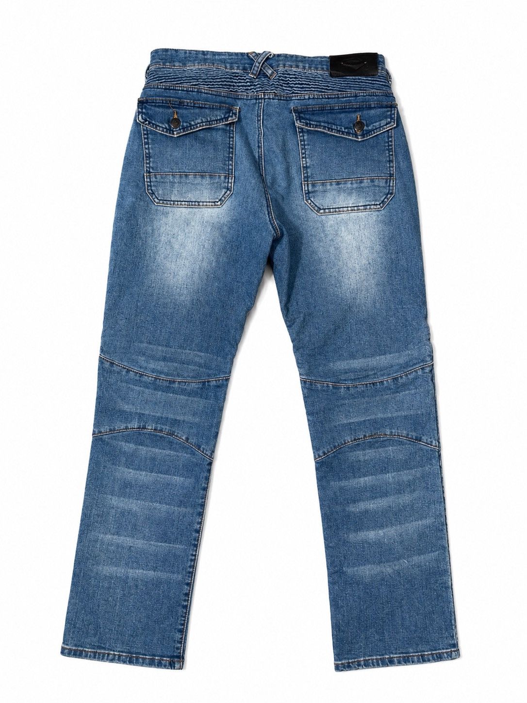 Japanese Brand Balmain Biker Style Distressed jeans Panelled Moto Denim Size US 36 / EU 52 - 2 Thumbnail