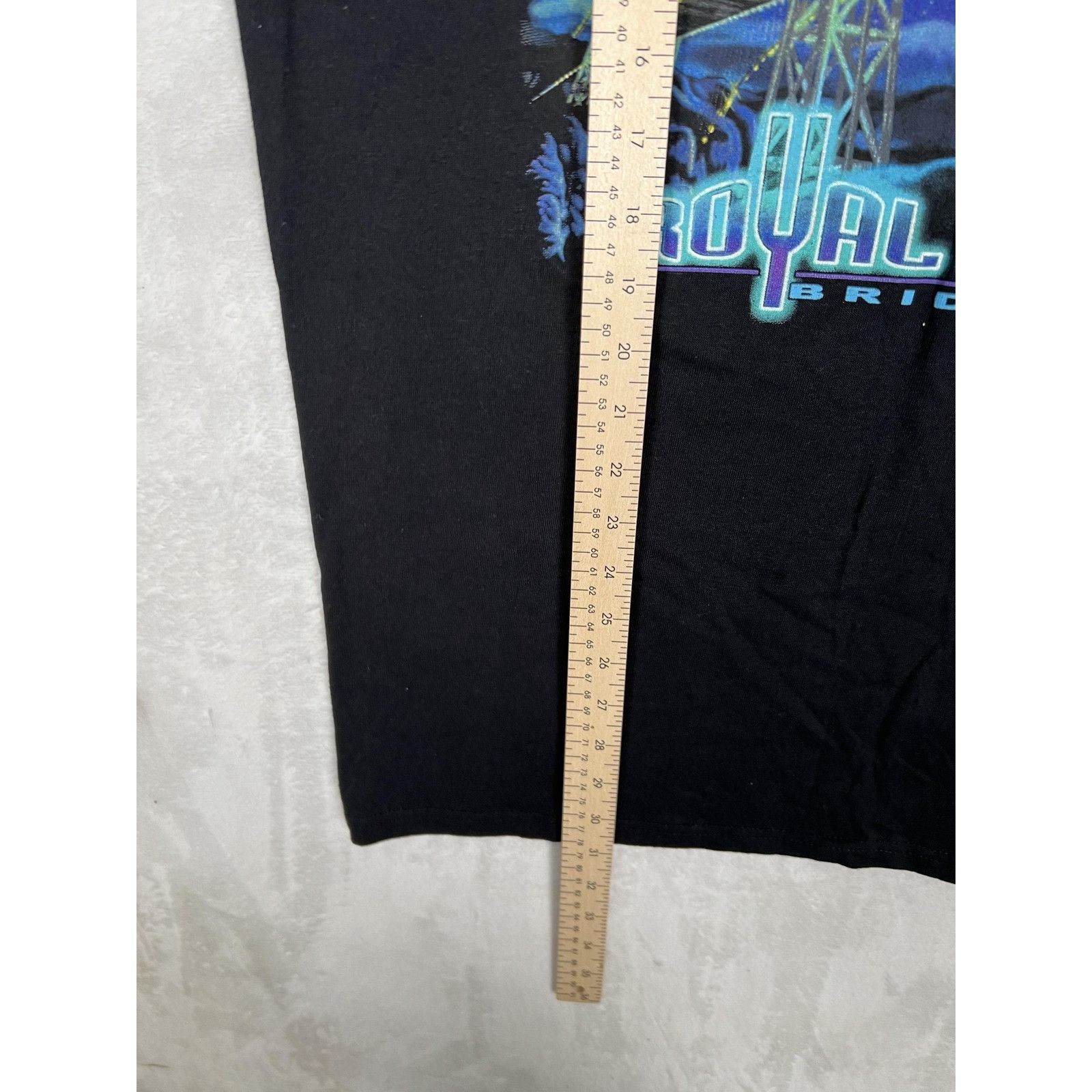 Anvil Vintage Royal Gorge Bridge T-Shirt Mens XL Black Glow In The Size US XL / EU 56 / 4 - 6 Thumbnail