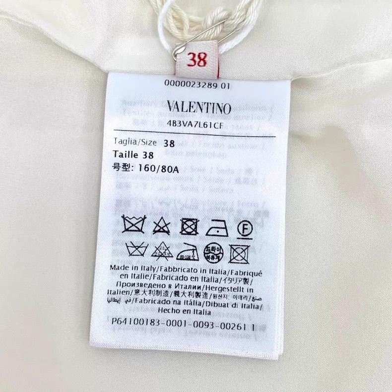 Valentino Valentino Beige bow wool short-sleeved dress Size S / US 4 / IT 40 - 7 Thumbnail