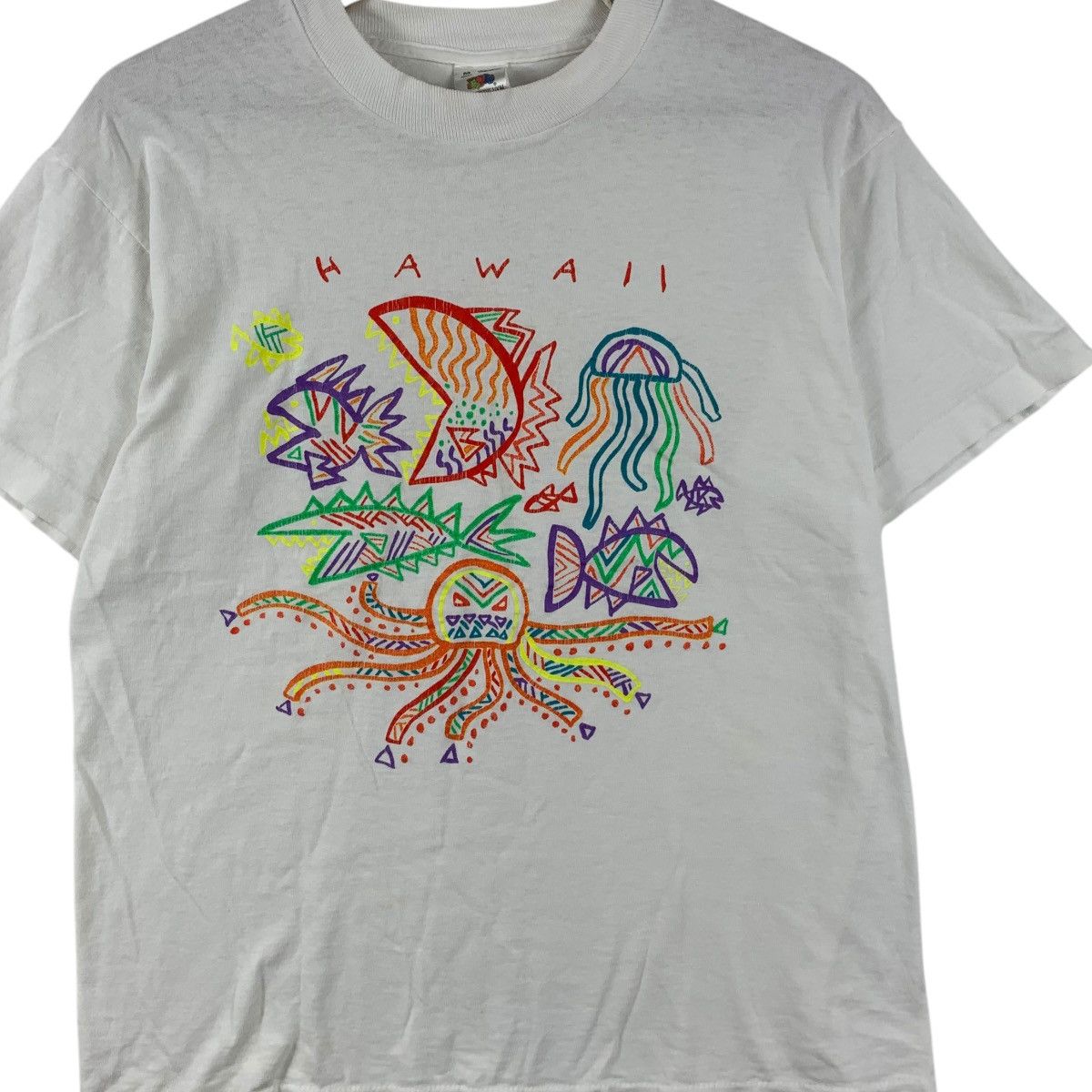 Fruit Of The Loom Vintage 90’ FRUIT OF THE LOOM HAWAII Painting Tee Shirt Size M / US 6-8 / IT 42-44 - 3 Thumbnail