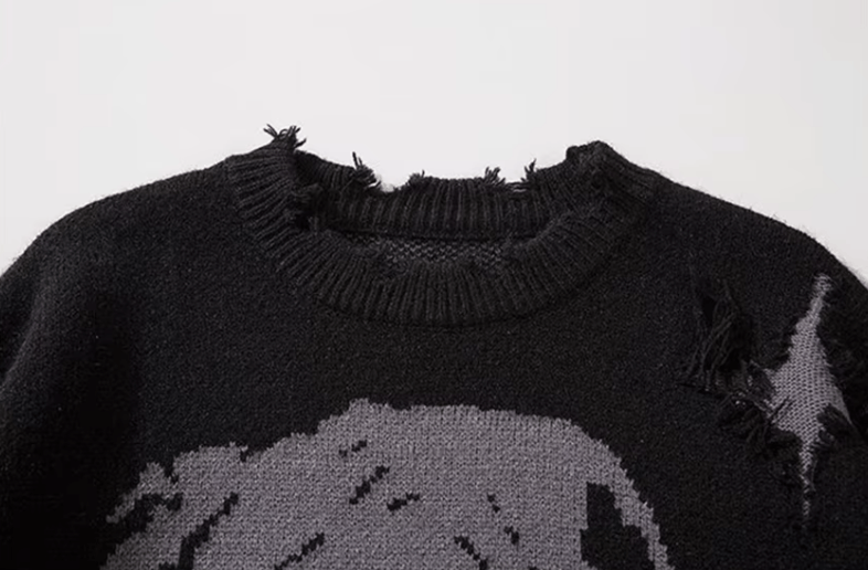 Japanese Brand Vintage Distressed Sweater Retro Destroyed Size US S / EU 44-46 / 1 - 8 Thumbnail