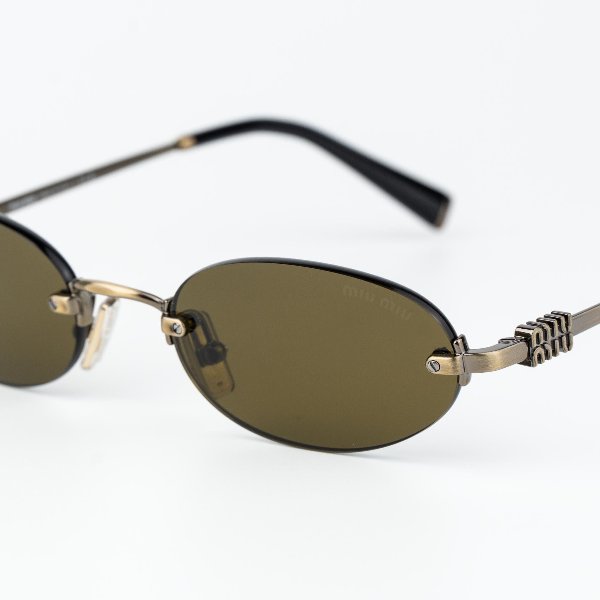 Miu Miu Miu Miu Women Sunglasses Oval MUA54S 26C09Z NEW AUTHENTIC Size ONE SIZE - 5 Thumbnail