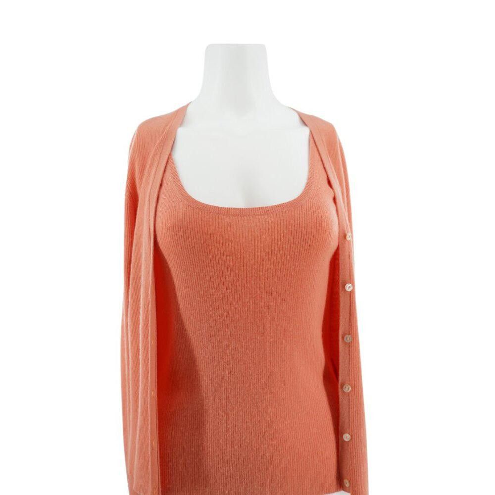 Designer Adrienne Vittadini Cashmere Two Piece Cardigan Size Medium Size M / US 6-8 / IT 42-44 - 1 Thumbnail
