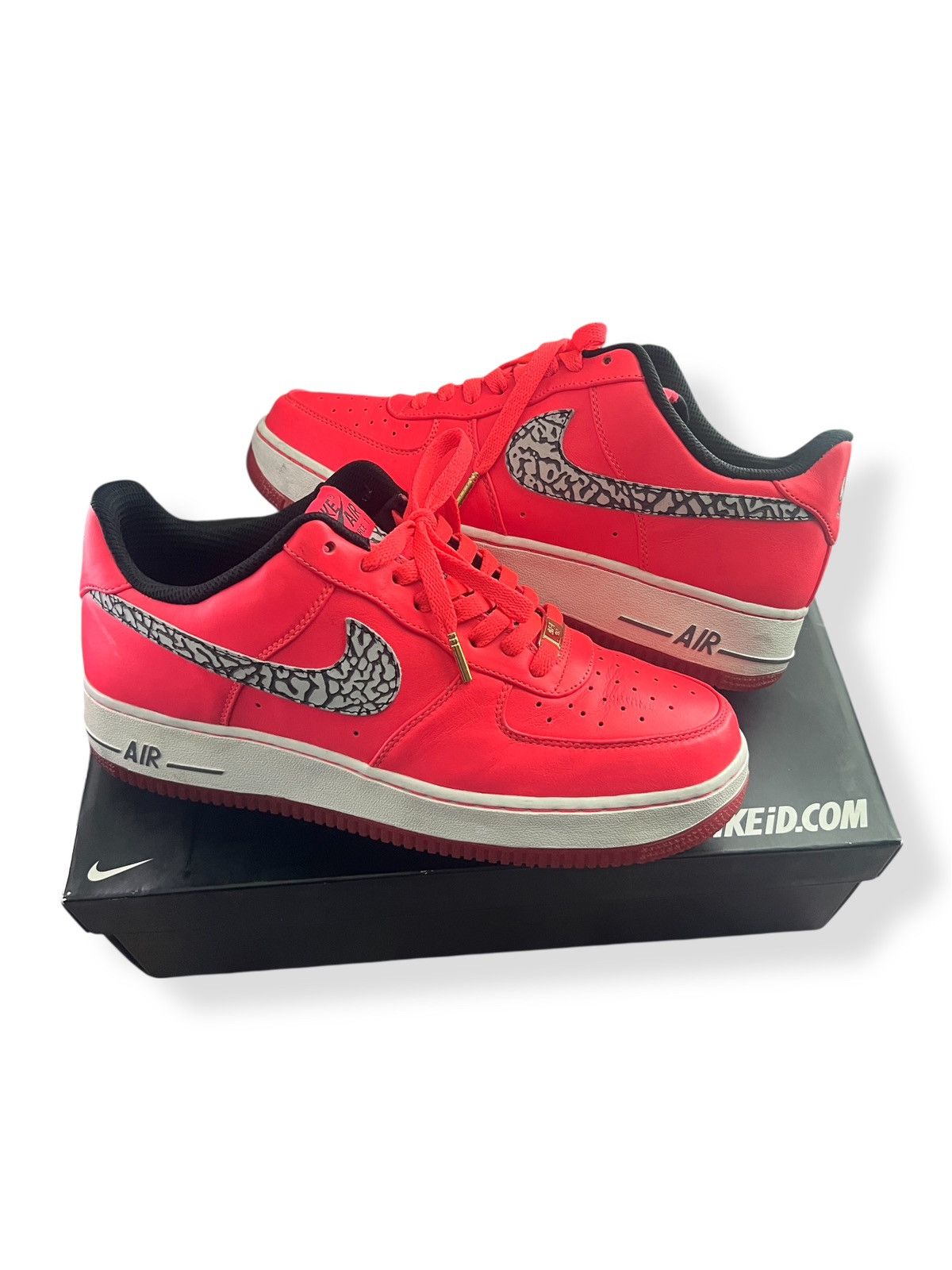 Nike 2012 Nike ID Air Force 1 - Infrared/Cement Grey - Size 9 Size US 9 / EU 42 - 6 Thumbnail