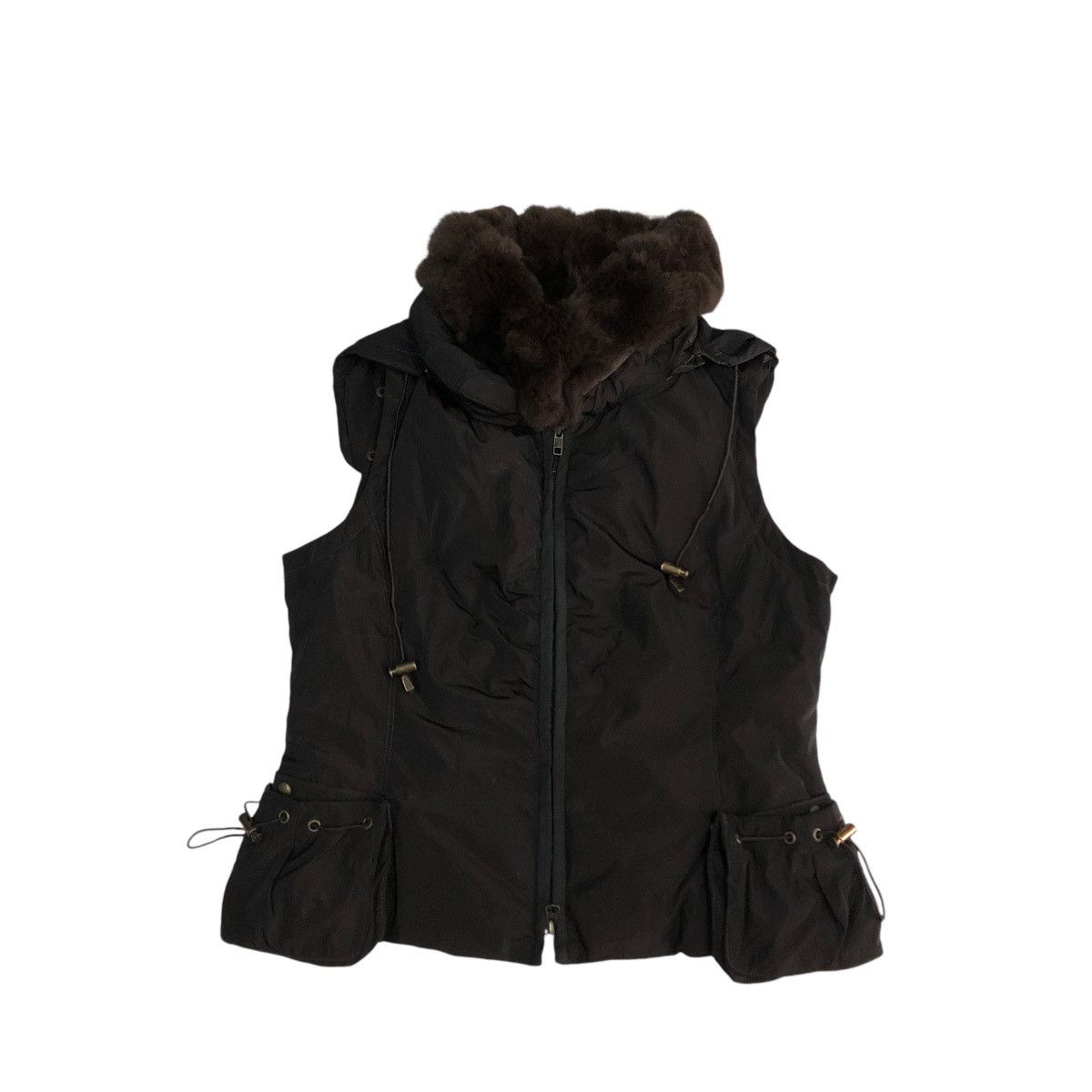Japanese Brand 🔥VINTAGE BIKER VEST VENT DE MER MINK FUR COLLAR Size US M / EU 48-50 / 2 - 1 Thumbnail