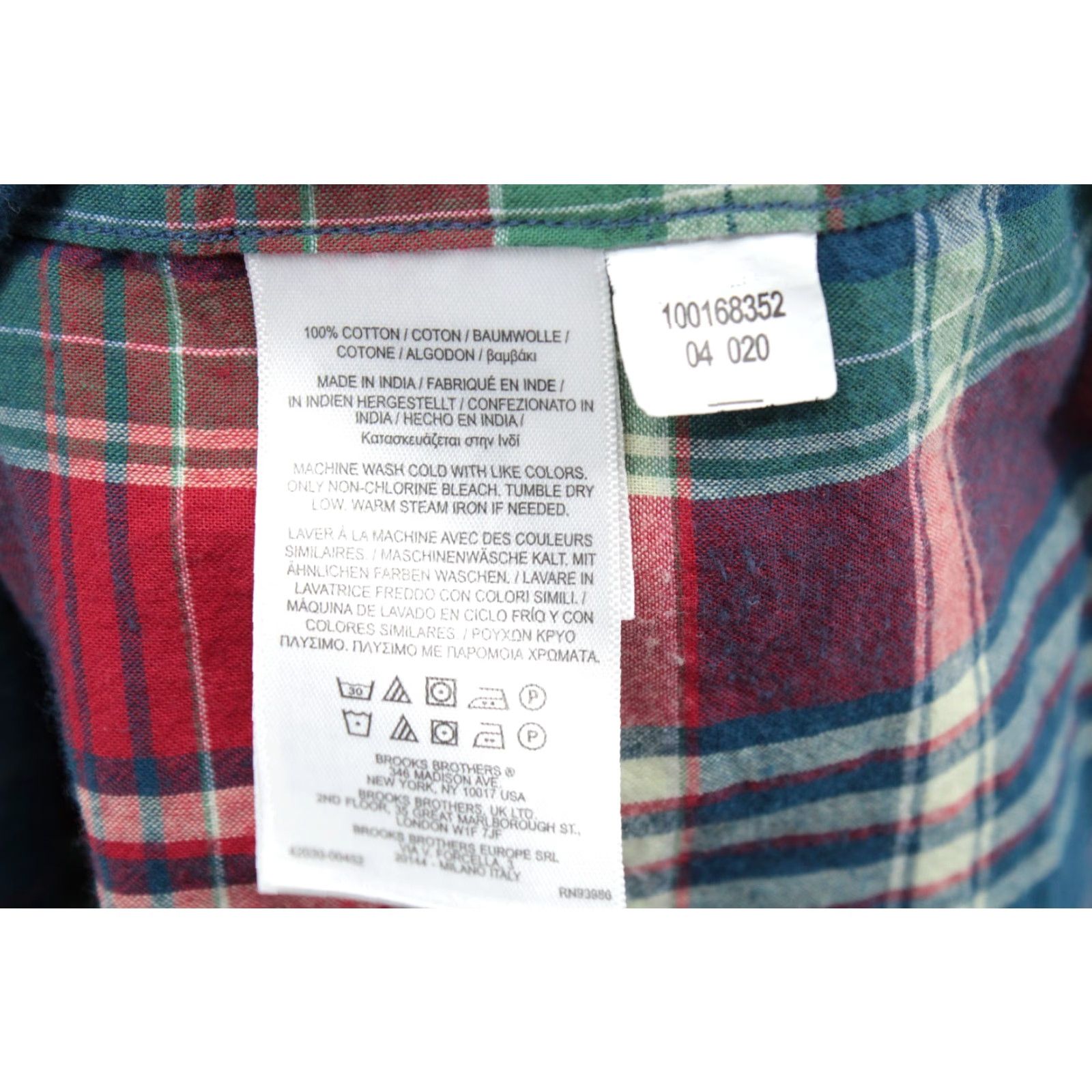 Brooks Brothers Brooks Brothers 1818 Shirt Men's 1XL Short Sleeve Plaid Multicolor Button Down Size US XL / EU 56 / 4 - 5 Thumbnail