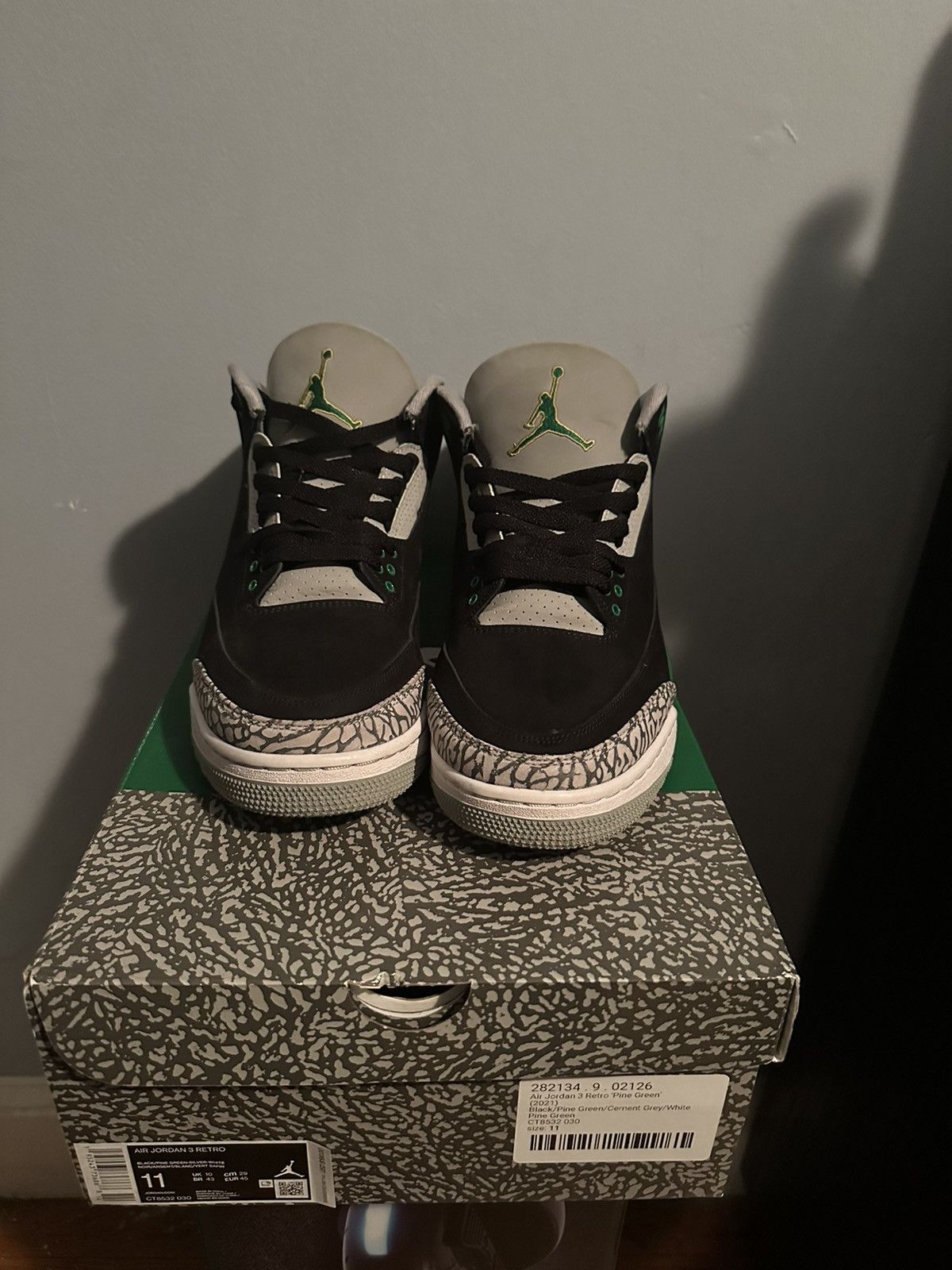 image of Jordan Brand 3 Pine Green Shoes, Men's (Size 11)