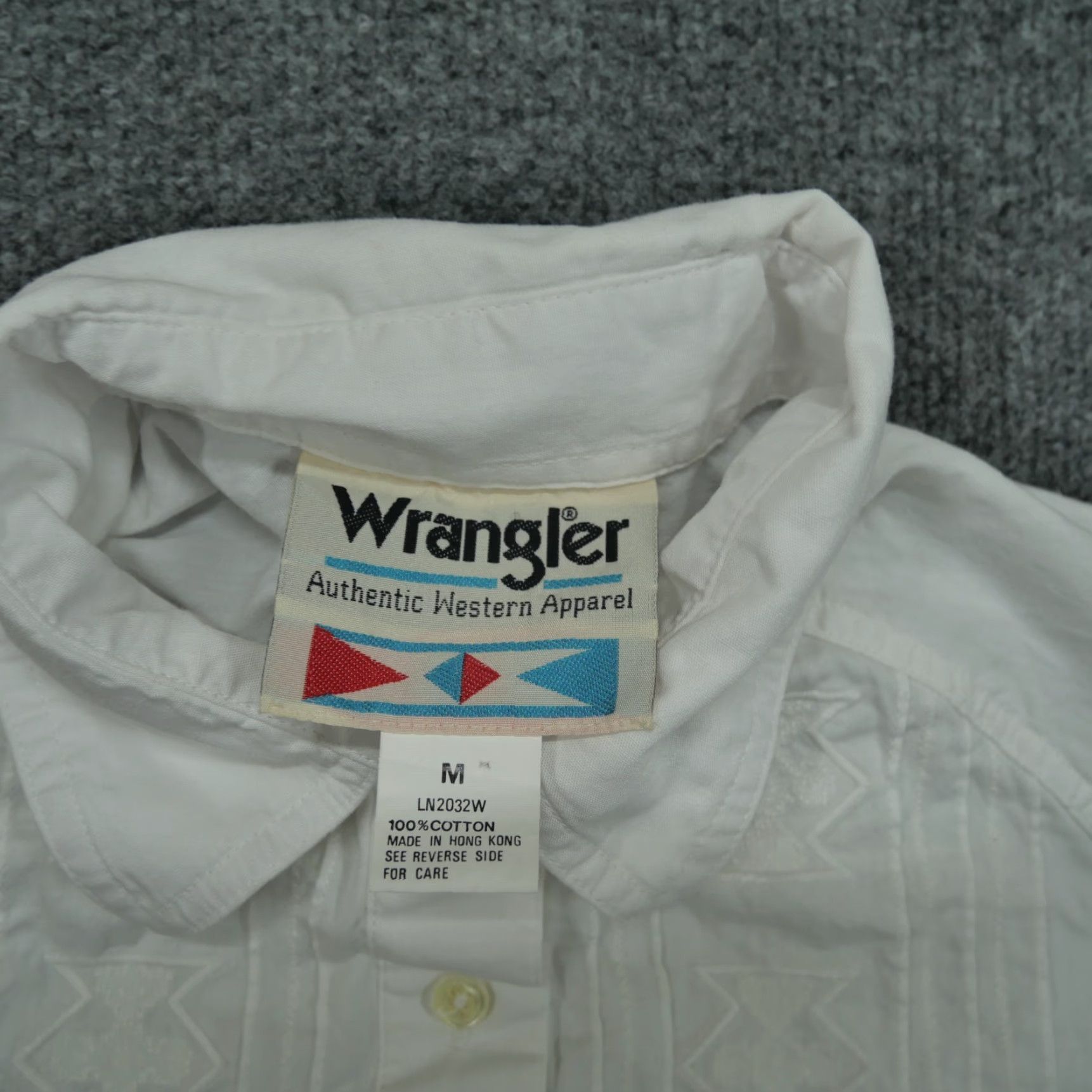 Wrangler VINTAGE Wrangler Shirt Womens Medium White Button Western Embroidered Country Size M / US 6-8 / IT 42-44 - 3 Thumbnail