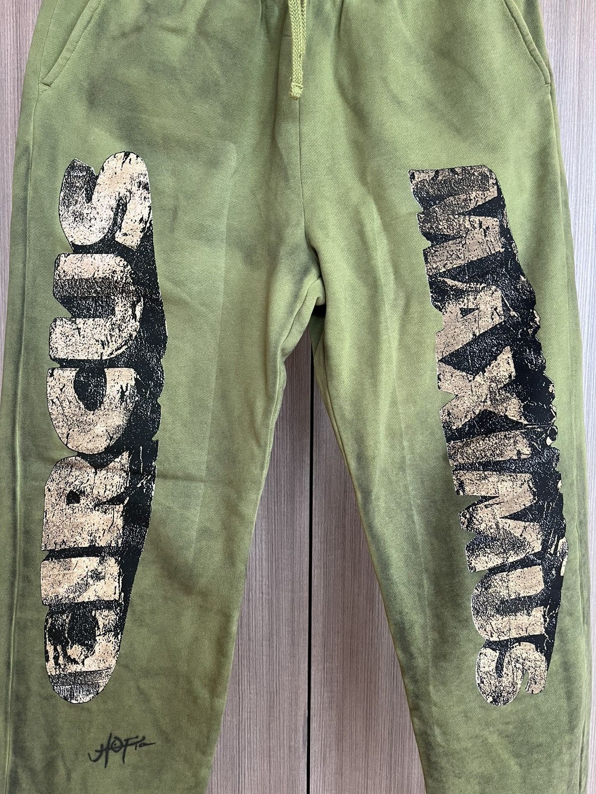 Travis Scott Travis Scott Circus Maximus Green Tour Sweatpants Size US 33 - 2 Thumbnail