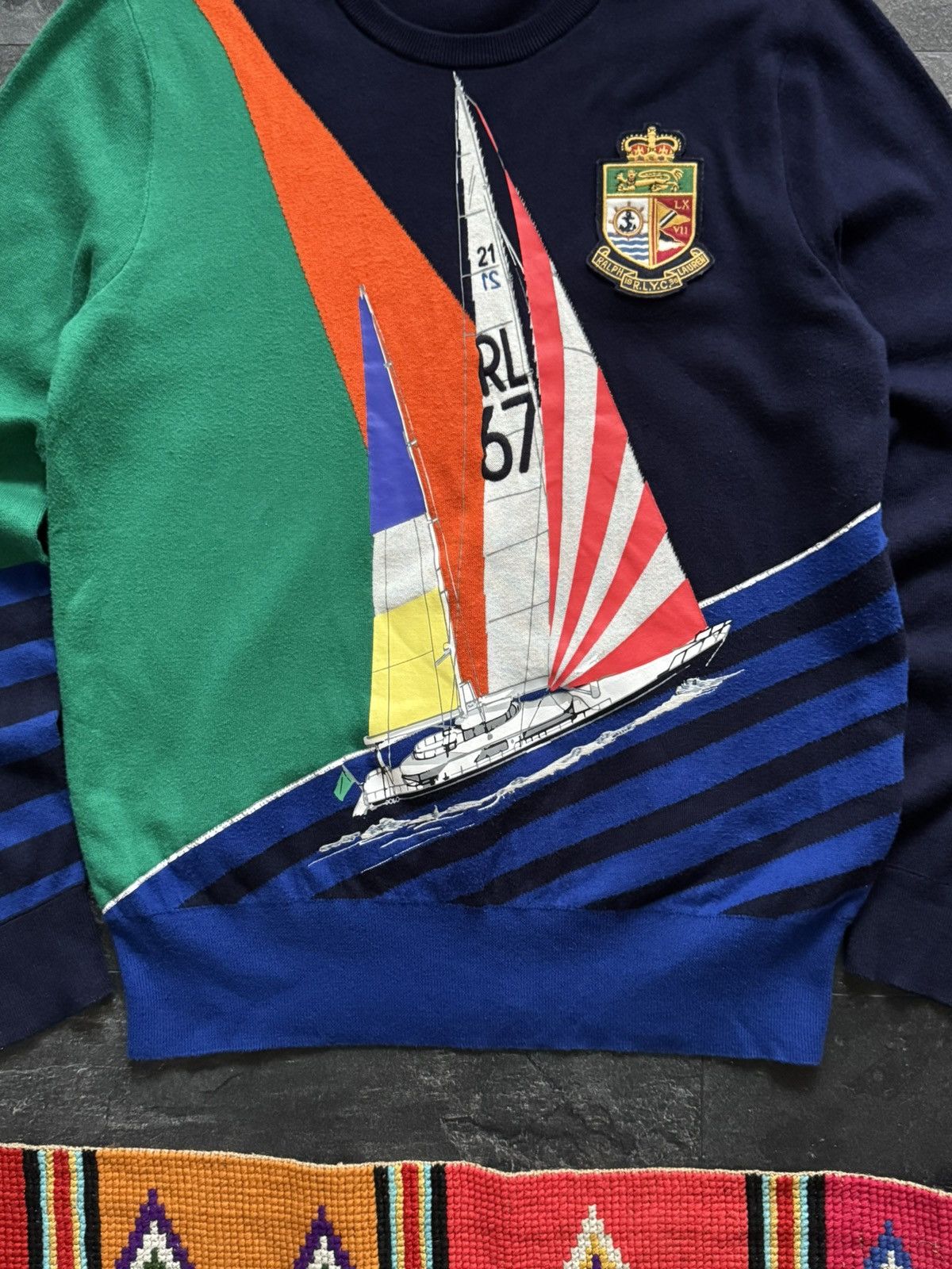 Polo Ralph Lauren POLO RALPH LAUREN Cruise Yacht Club Patch SAILBOAT Sweater Size US M / EU 48-50 / 2 - 4 Thumbnail