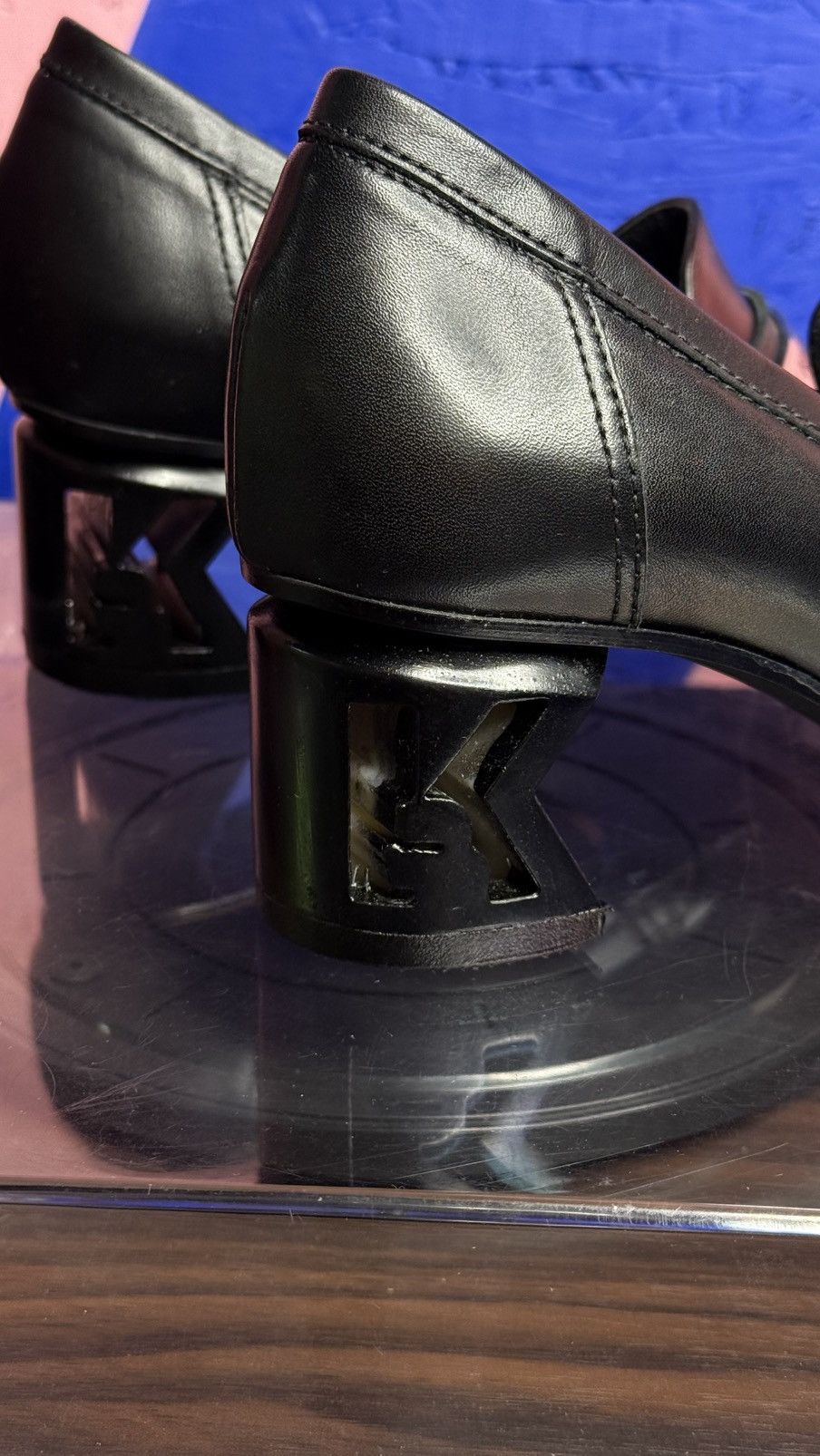 Karl Lagerfeld Karl Lagerfeld Square Toe Logo Heels / Loafers Size US 7 / IT 37 - 9 Thumbnail