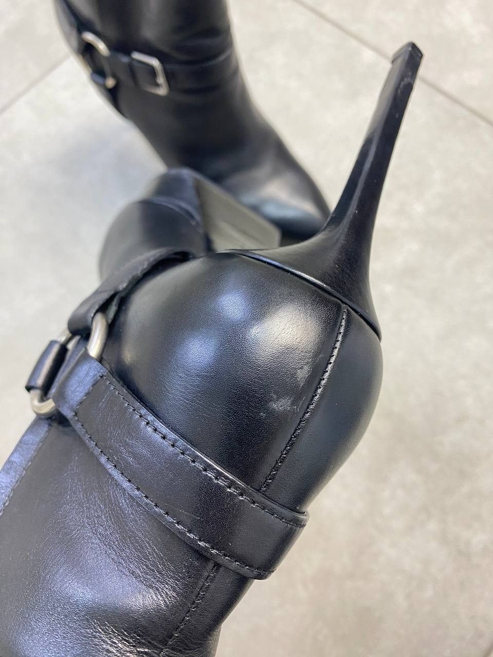 Saint Laurent Paris Saint Laurent By Hedi Slimane Janis Harness Heel Biker Boots Size US 10 / IT 40 - 10 Thumbnail