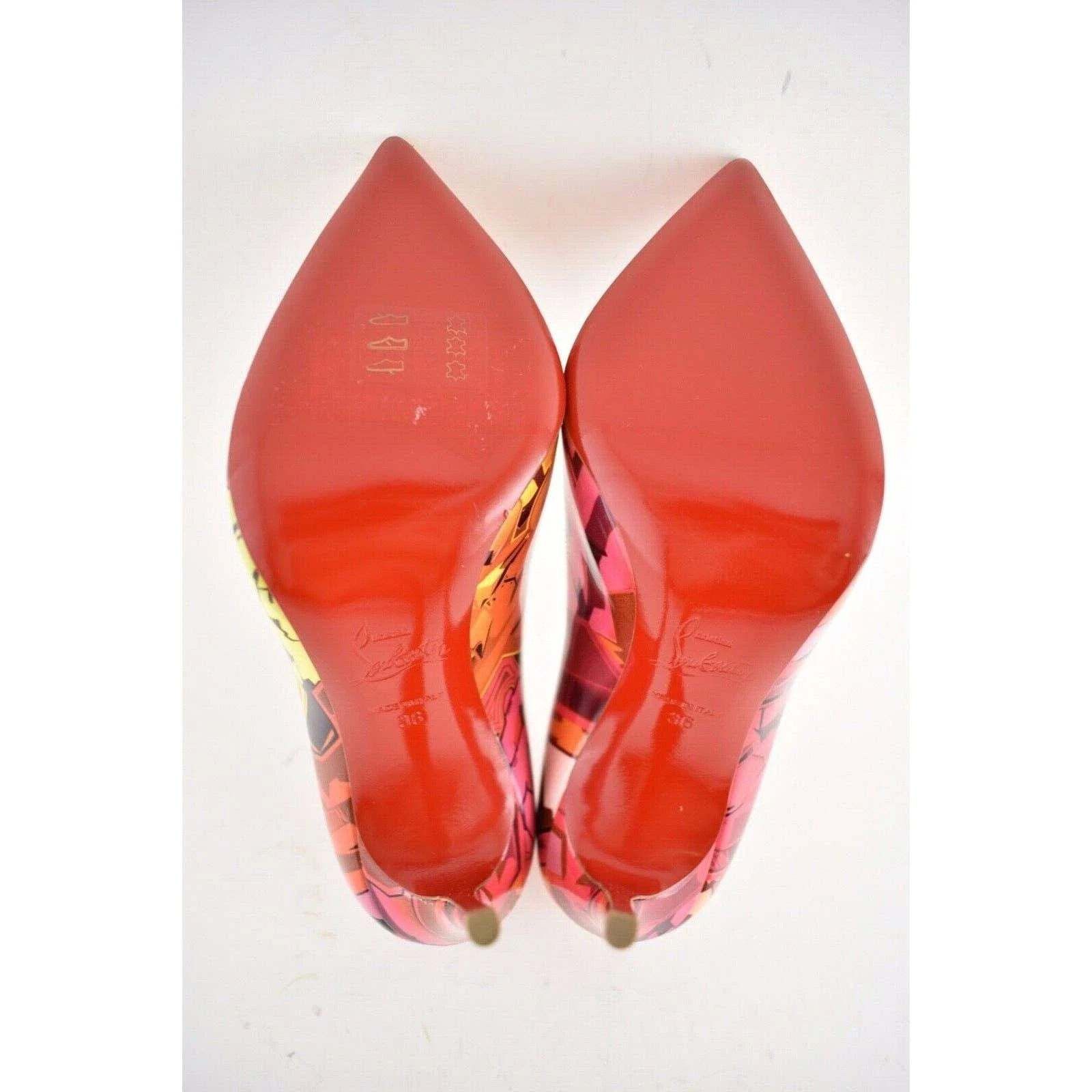Christian Louboutin Christian Louboutin Pigalle Follies 100 Metrograf Red Orange Size US 6 / IT 36 - 11 Thumbnail