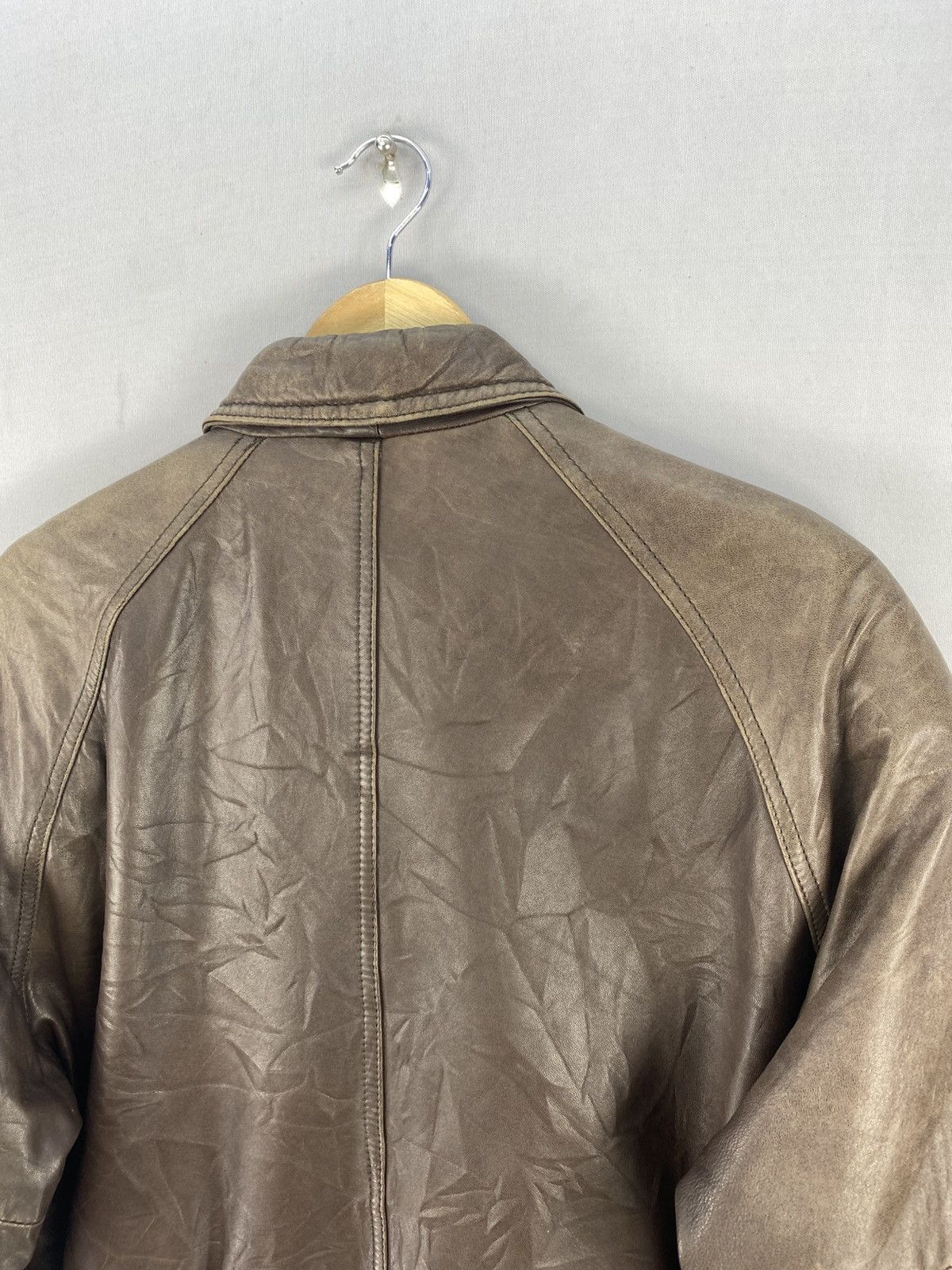 Leather Vintage 90’s Sheepskin Leather Bomber Jacket by Romantafe Size US M / EU 48-50 / 2 - 5 Thumbnail