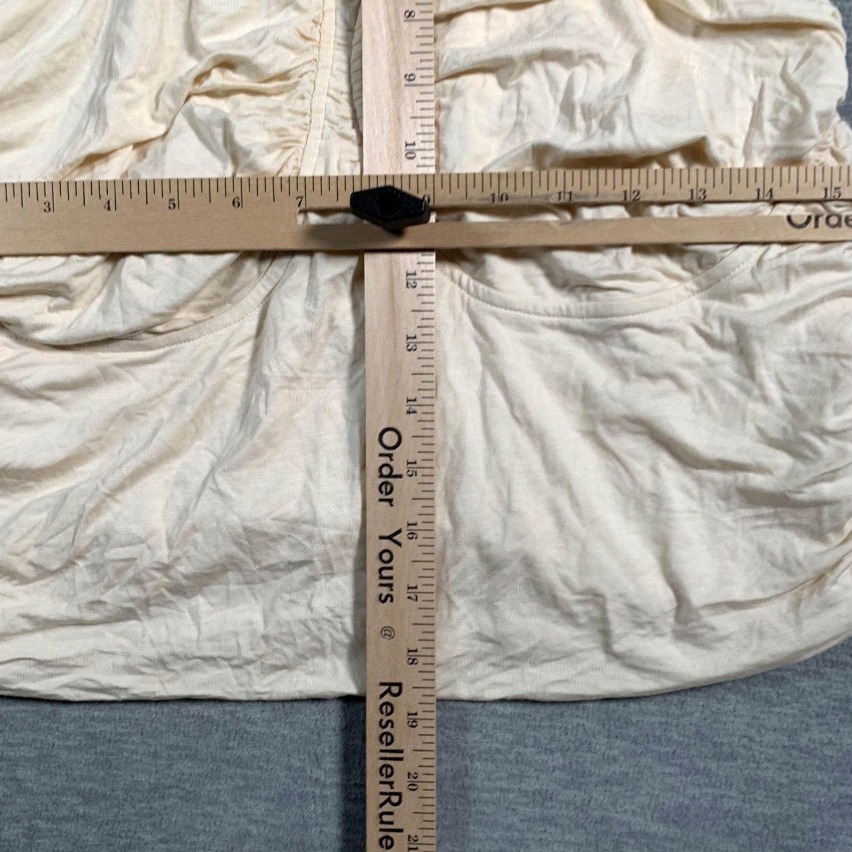 Cider Cider Shirt Tank Top Womens 1XL Ivory Ruched Twist Front Sleeveless Stretch NWT Size XL / US 12-14 / IT 48-50 - 6 Thumbnail