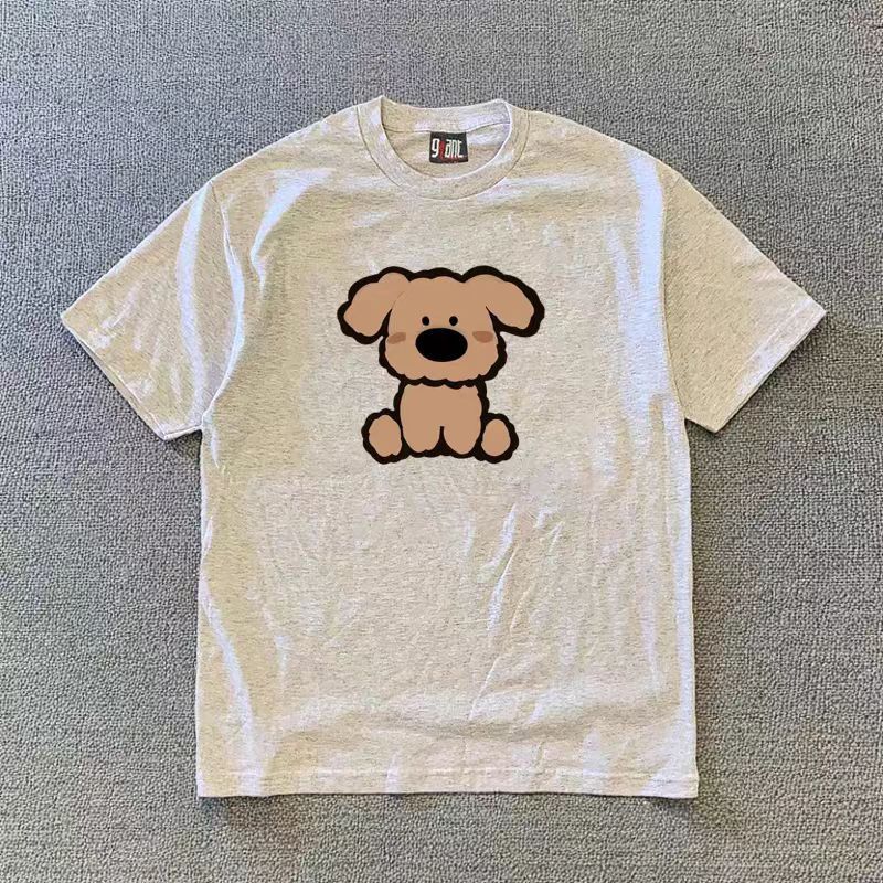 Vintage Gray casual retro puppy print t-shirt Size US M / EU 48-50 / 2 - 1 Thumbnail