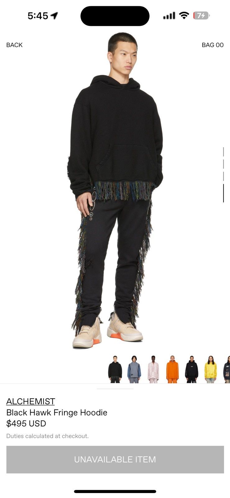 Alchemist Alchemist Black Hawk Fringe Hoodie Size US M / EU 48-50 / 2 - 7 Thumbnail