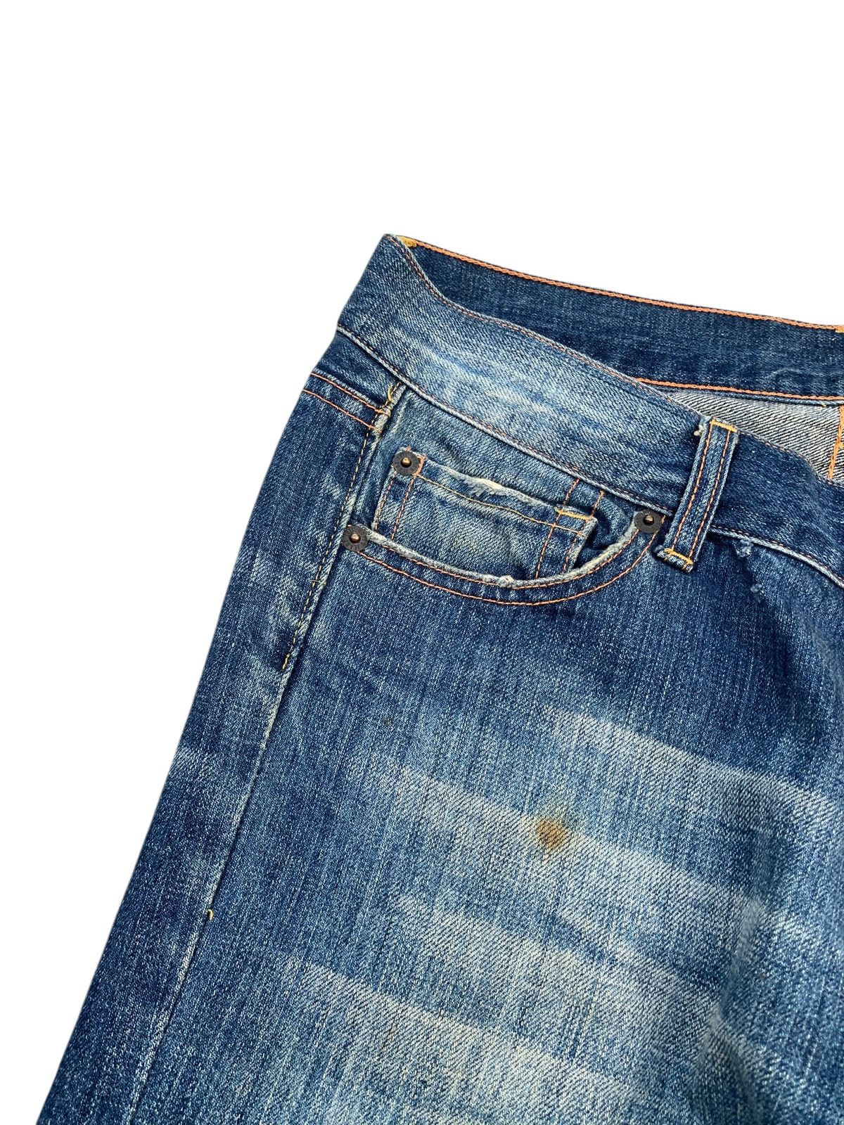 semanticdesign FLARE SEMANTIC DESIGN RUSTY JAPANESE DISTRESSED DENIM Size US 31 - 17 Thumbnail