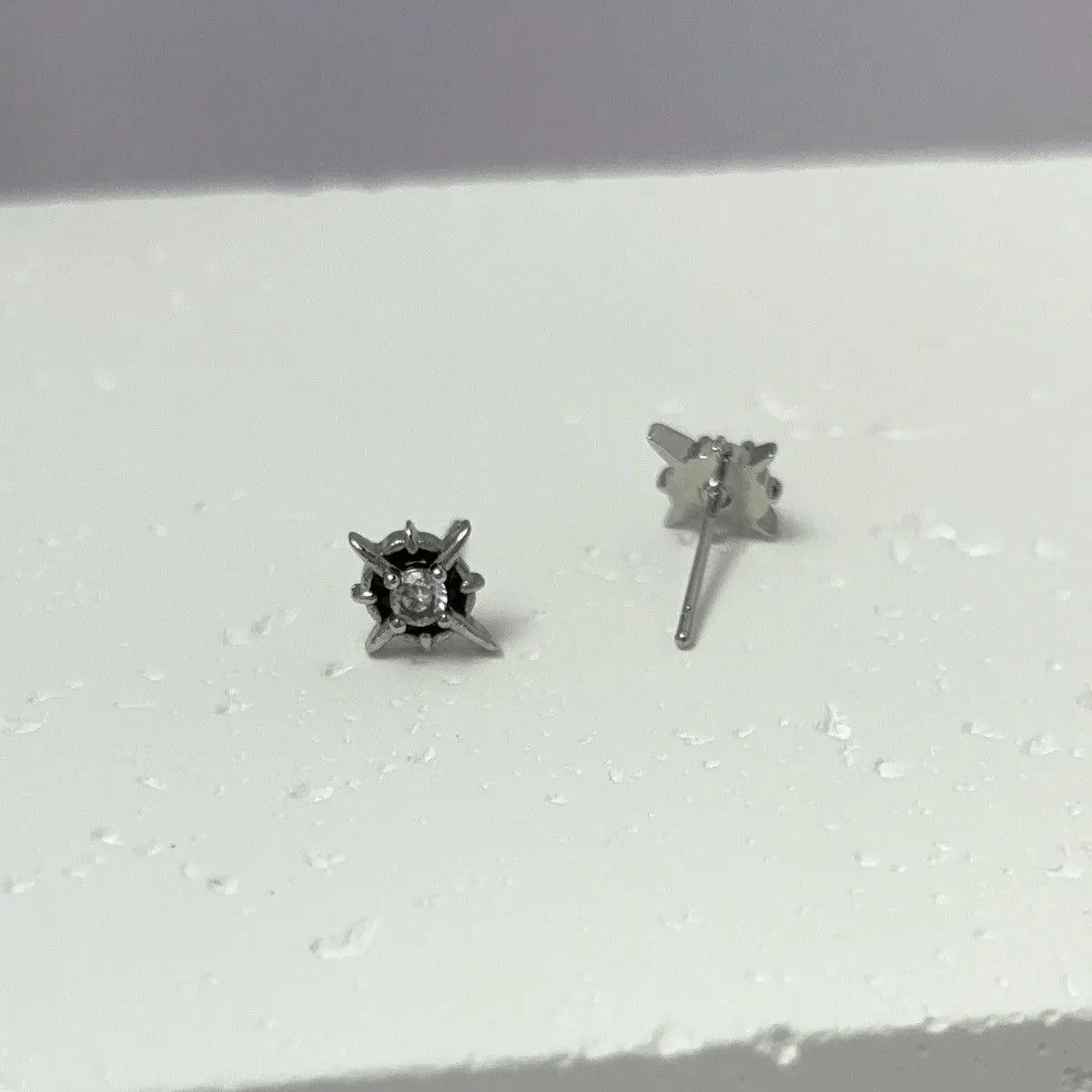 Other 925 Silver Plated CZ Star Stud Earrings for Men Women Size ONE SIZE - 5 Thumbnail