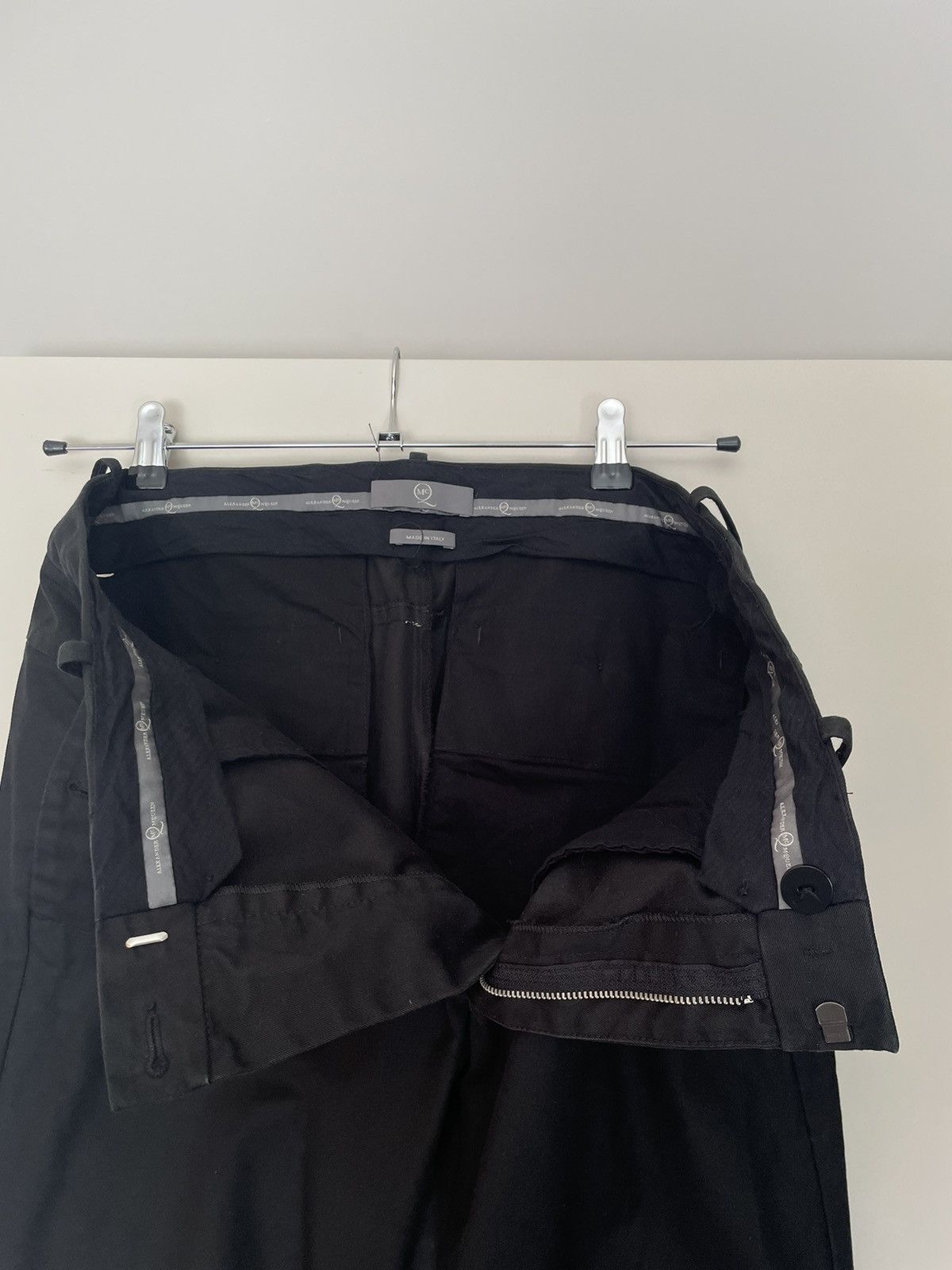 Alexander McQueen 2000s Low Waisted Black Cotton Pants Size US 34 / EU 50 - 9 Thumbnail
