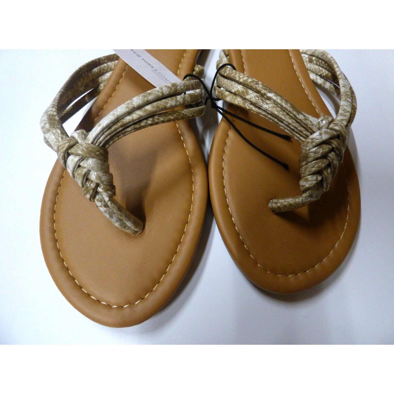 Other New York & Co Multi-Strand Snake-Embossed Faux-leather Flip Size US 7 / IT 37 - 7 Thumbnail