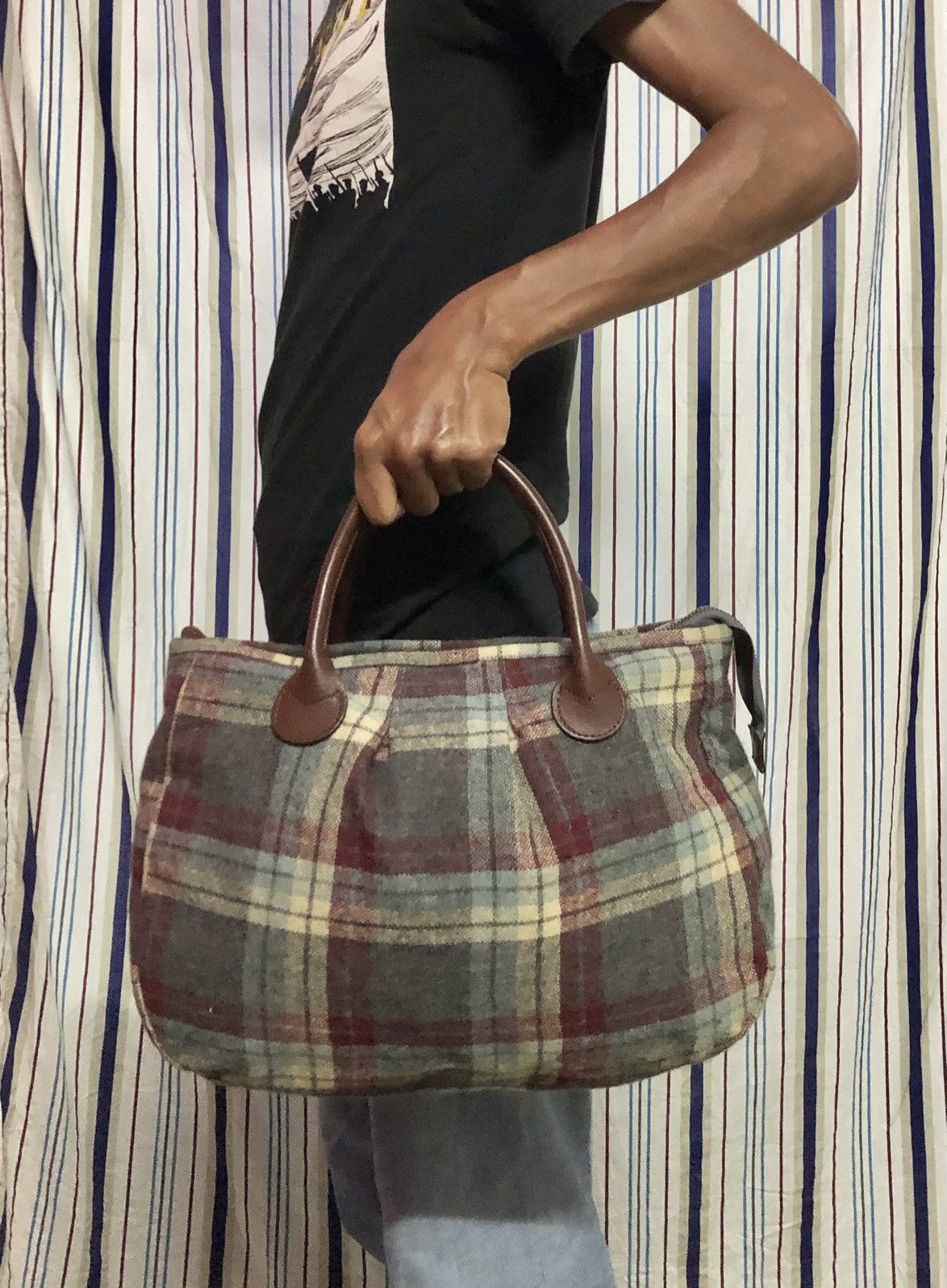 Japanese Brand LES BASIQUES DU SAC WOOL HANDBAG Size ONE SIZE - 8 Thumbnail