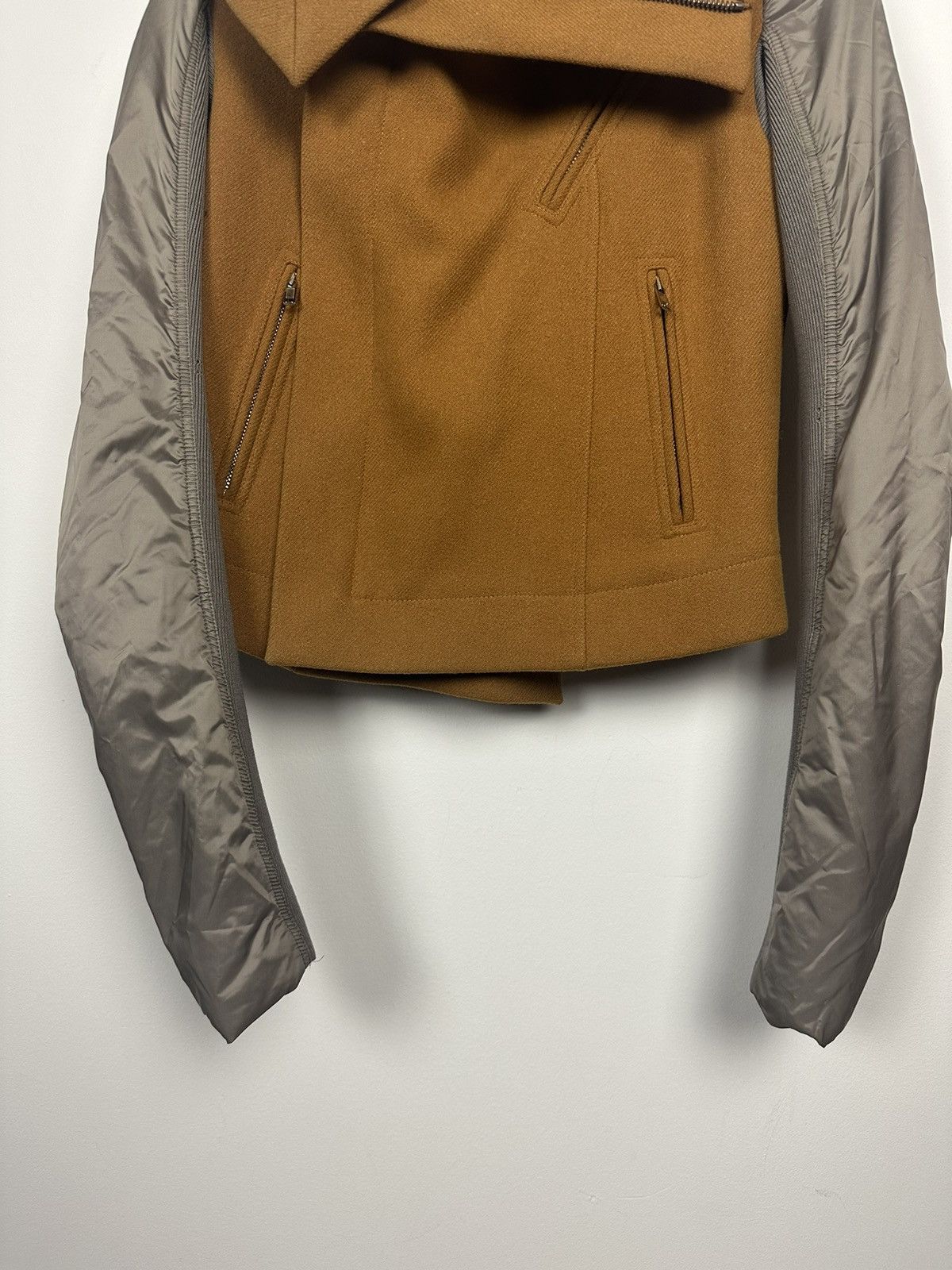 Rick Owens FW17 ‘GLITTER’ Wool Puffed Sleeve Biker Jacket Size US S / EU 44-46 / 1 - 7 Thumbnail