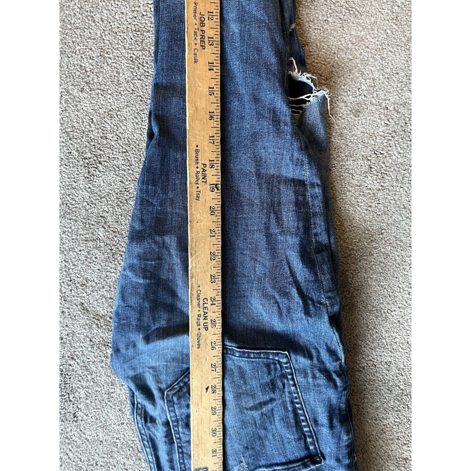 Express Express Womens Jeans 10 Ankle High Rise Distressed Raw Hem Slim Denim Blue 5-Pocket Womens Jeans 10s Size 32" / US 10 / IT 46 - 5 Thumbnail