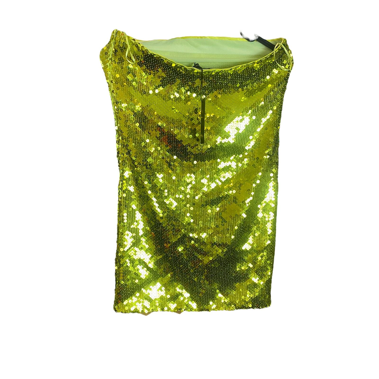 THE ANDAMANE THE ANDAMANE Gisele Tube Mini Dress Lime 44 Size L / US 10 / IT 46 - 4 Thumbnail