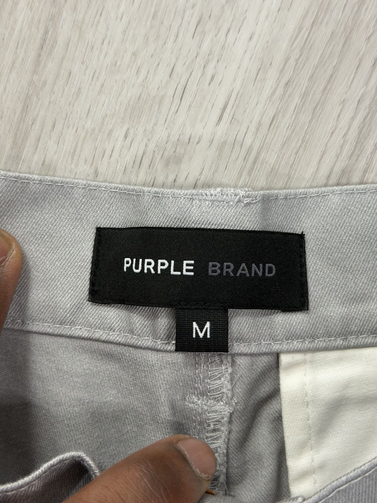 Purple Brand Purple Brand Raw Edge Shorts Dove Grey (M) Size US 32 / EU 48 - 4 Thumbnail