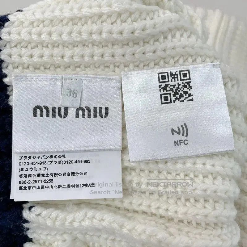 Miu Miu Miu Miu White Cable Knit Sweater Vest . Size M / US 6-8 / IT 42-44 - 6 Thumbnail